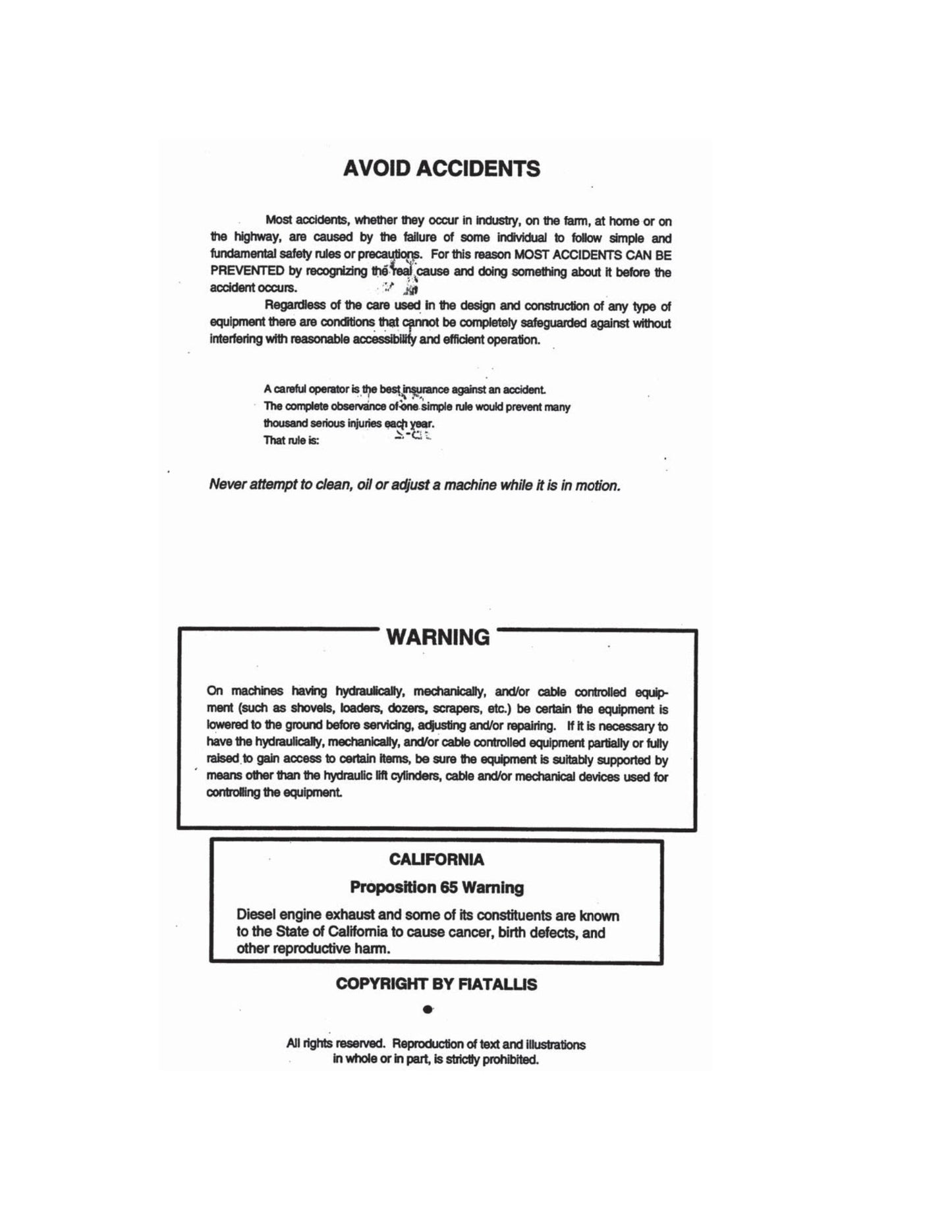 FIATALLIS FR9B FR9C FR90 Wheel Loader Factory Workshop Service Manual 73154837