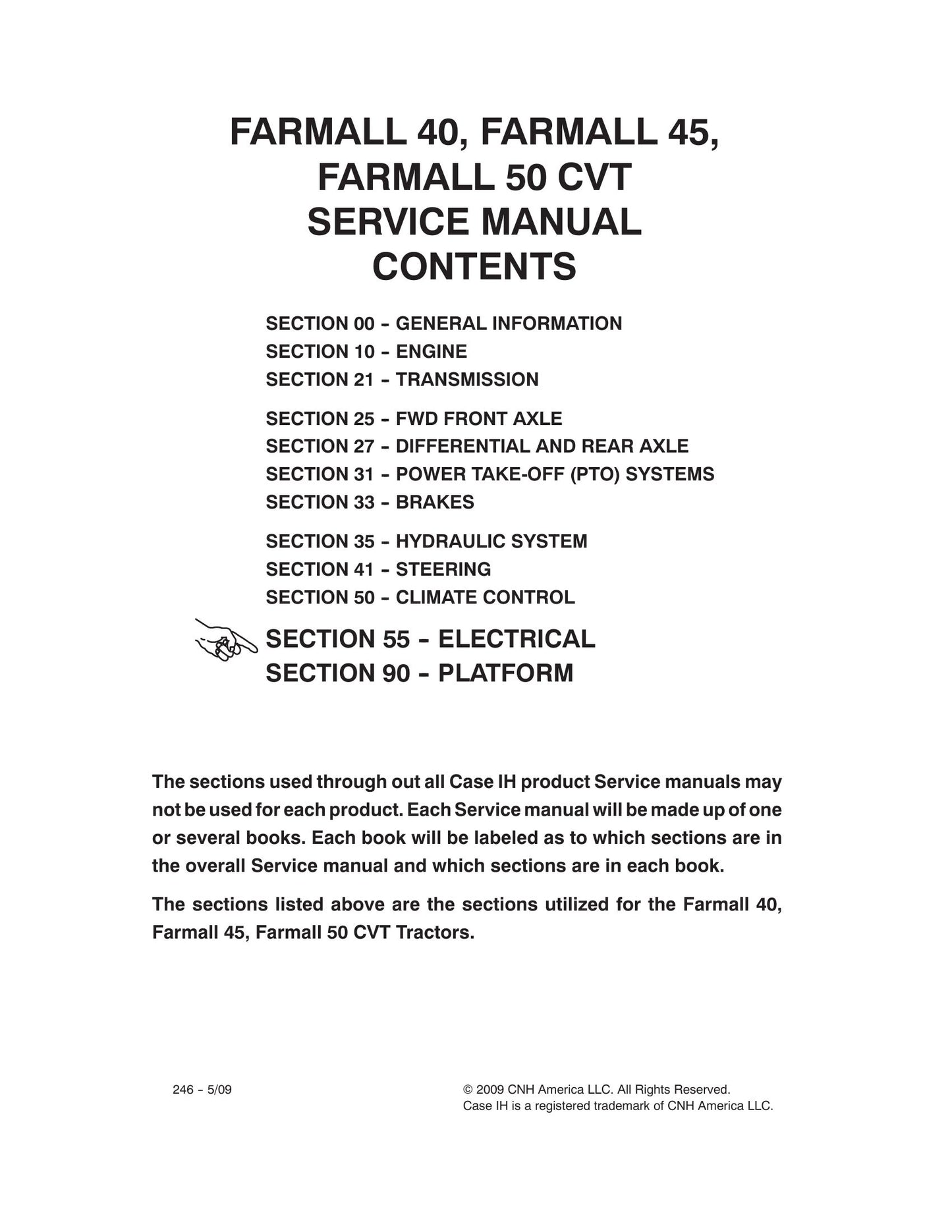 CASE IH Farmall 40 Farmall 45 Farmall 50 Tractor Factory Workshop Service Manual 84234519