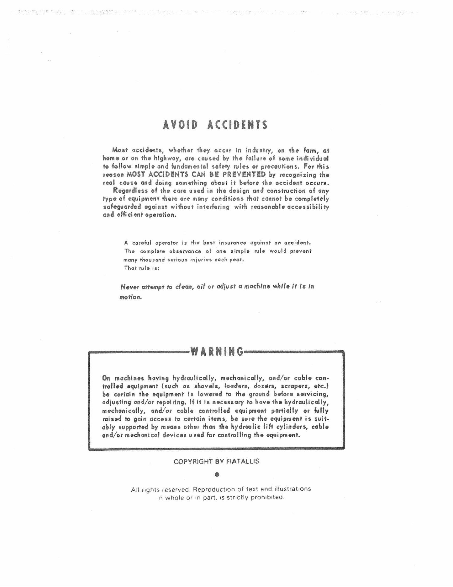 FiatAllis 8-B Crawler Tractor Service Specifications Manual 70698542
