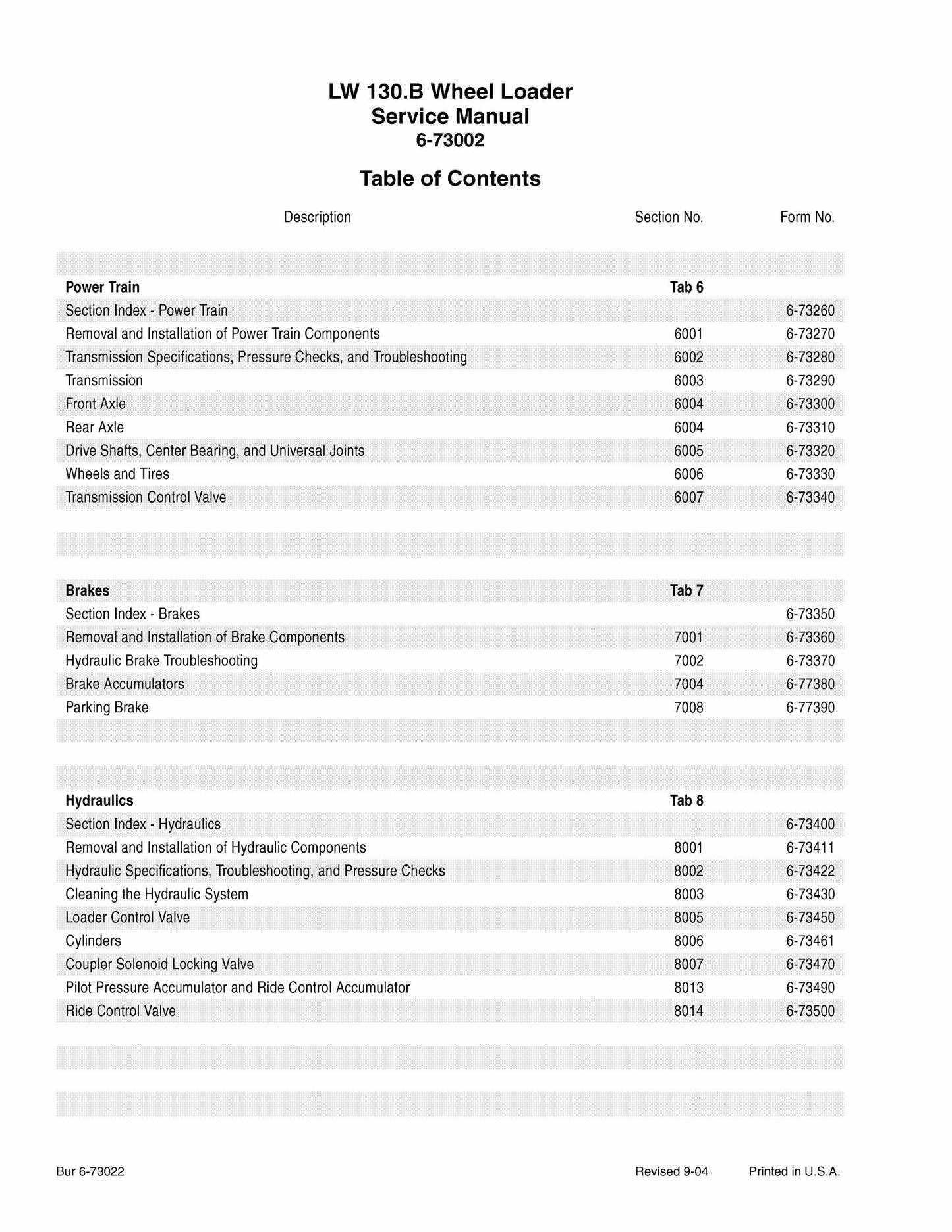 New Holland LW 130.B Wheel Loader Factory Workshop Service Manual 6-73002