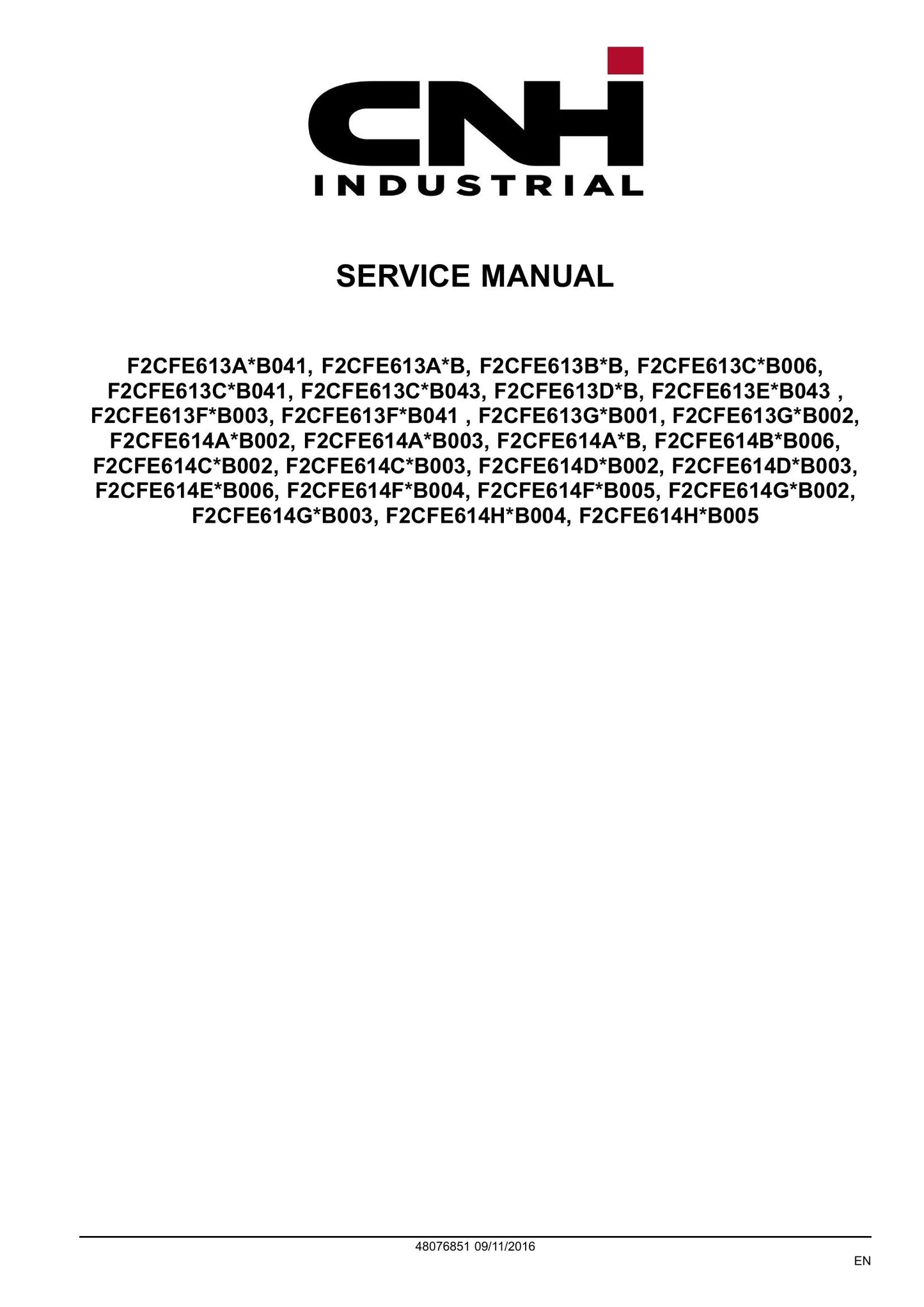 CNH Industrial Cursor 9 Engine Factory Workshop Service Manual 48076851