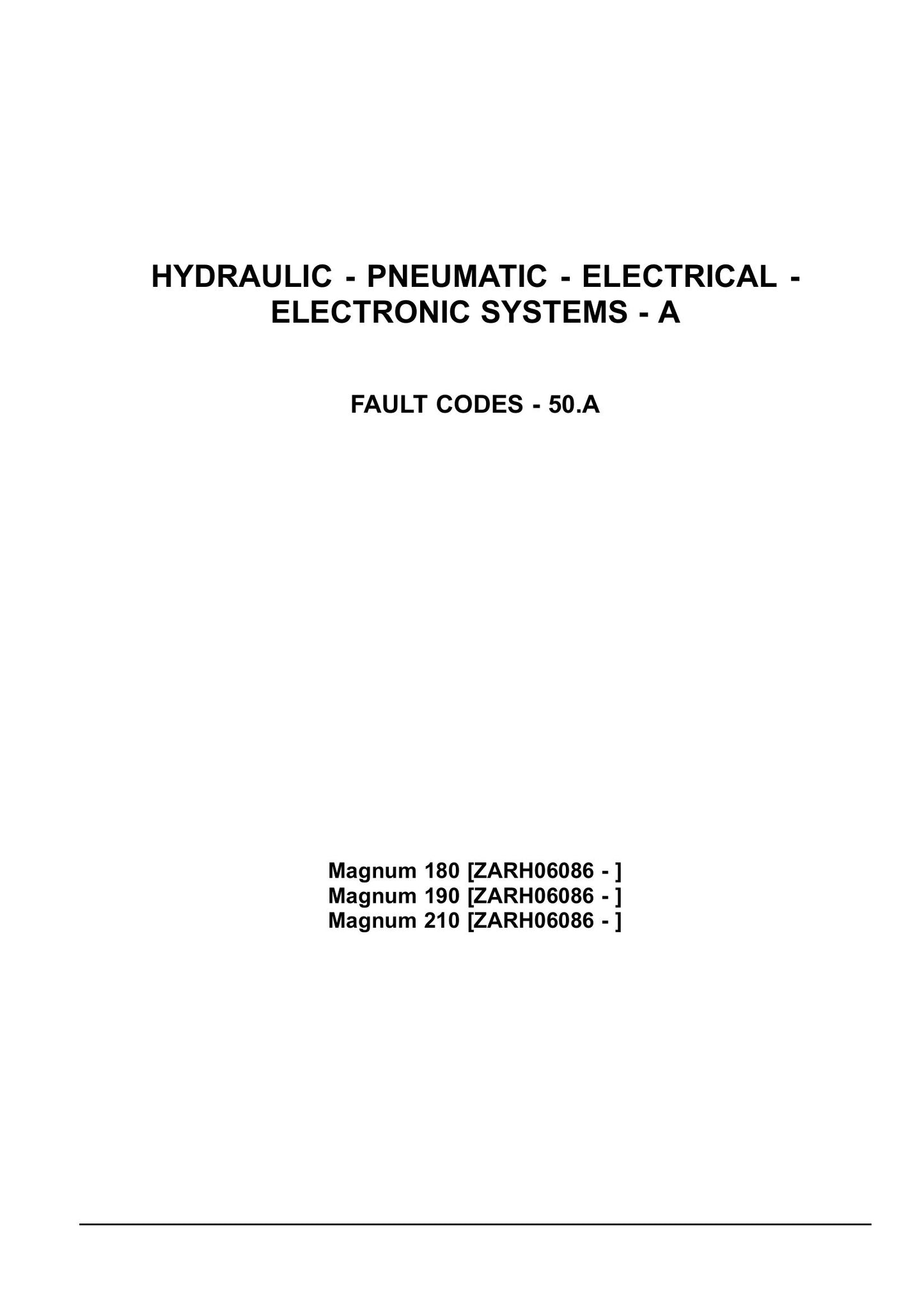 CASE MAGNUM 180 MAGNUM 190 MAGNUM 210 Tractor Factory Workshop Service Manual 84399414