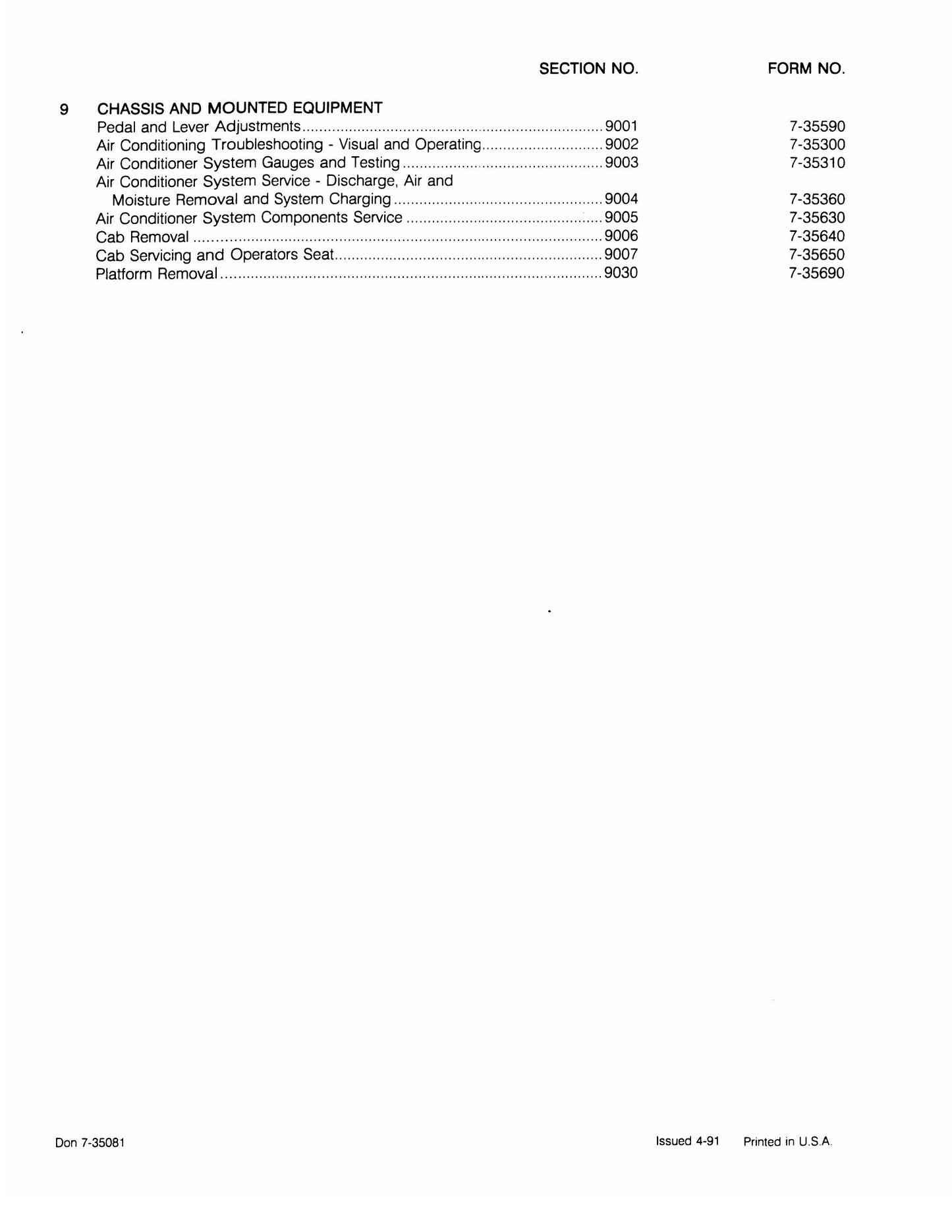 CASE 2100 Series Tractor Factory Workshop Service Manual Don 7-35081