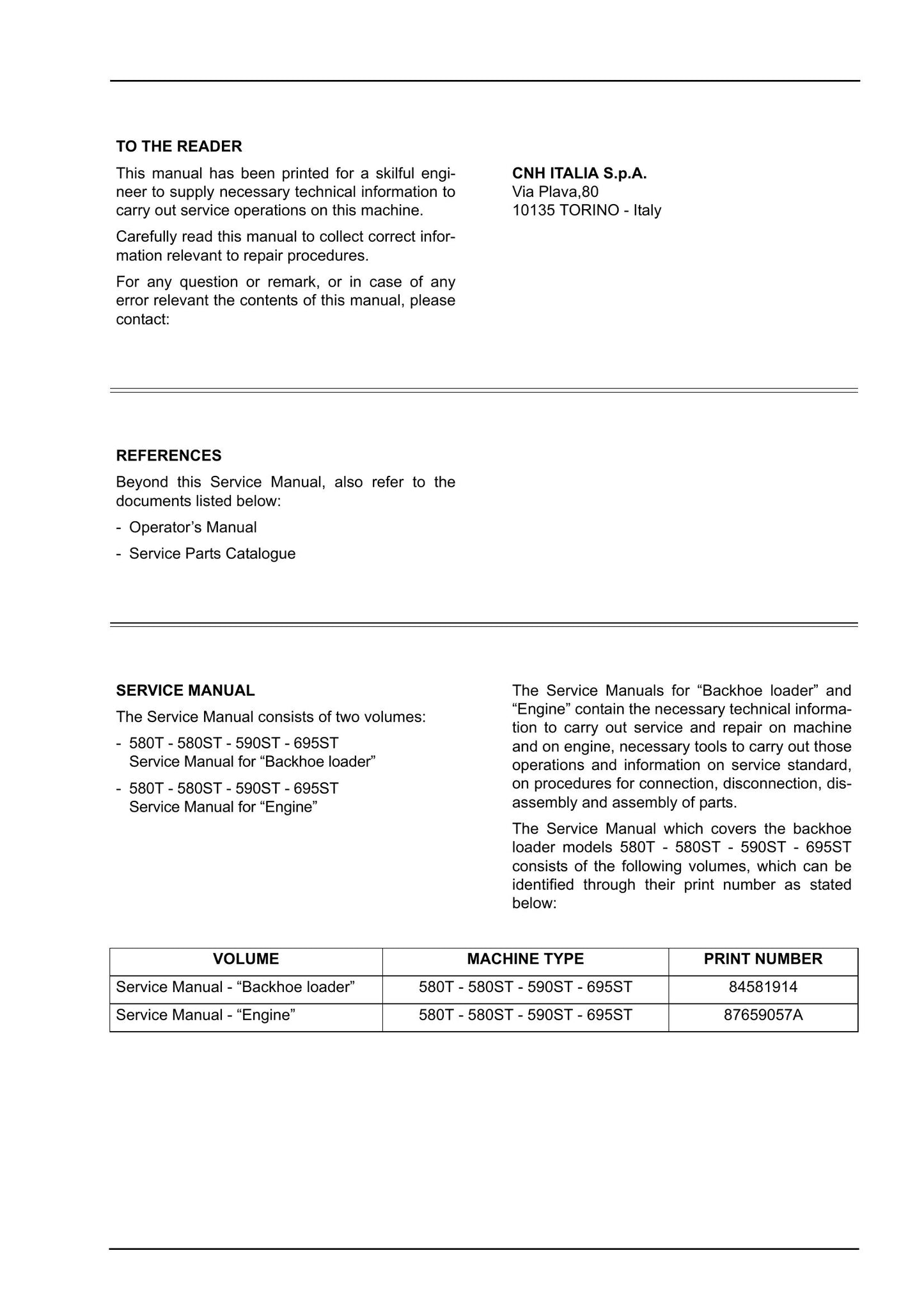 CASE 580T 580ST 590ST 695ST Backhoe Loader Factory Workshop Service Manual 84581914