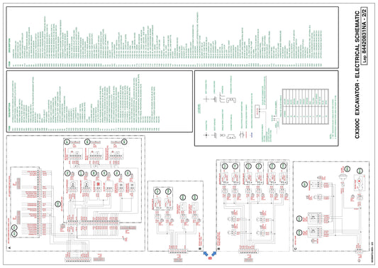 CASE CX300C Crawler Excavator Electrical Schematic 84420831NA
