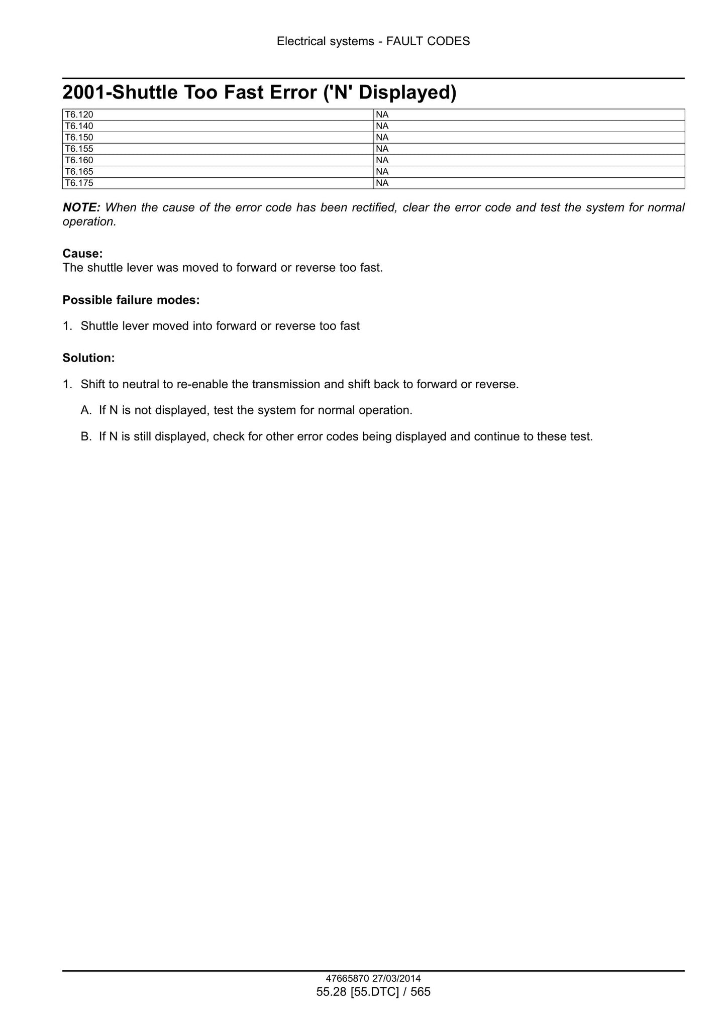 New Holland T6.120 T6.140 T6.150 T6.155 T6.160 T6.165 T6.175 T6.140 AutoCommand T6.150 AutoCommand T6.160 AutoCommand Tractor Factory Workshop Service Manual 47720737