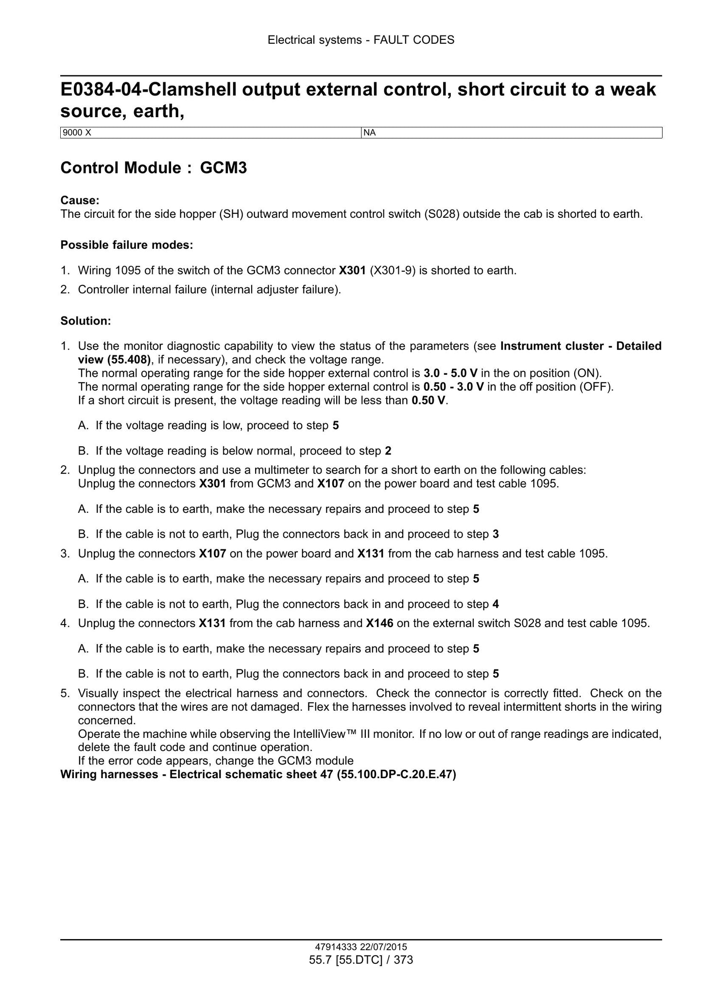 New Holland 9090X 9090X GE 9090X H 9090X O 9090X COFFEE 9090X OLIVE PLUS 9090X OLIVE PLUS GE Grape Harvester Factory Workshop Service Manual 47985321