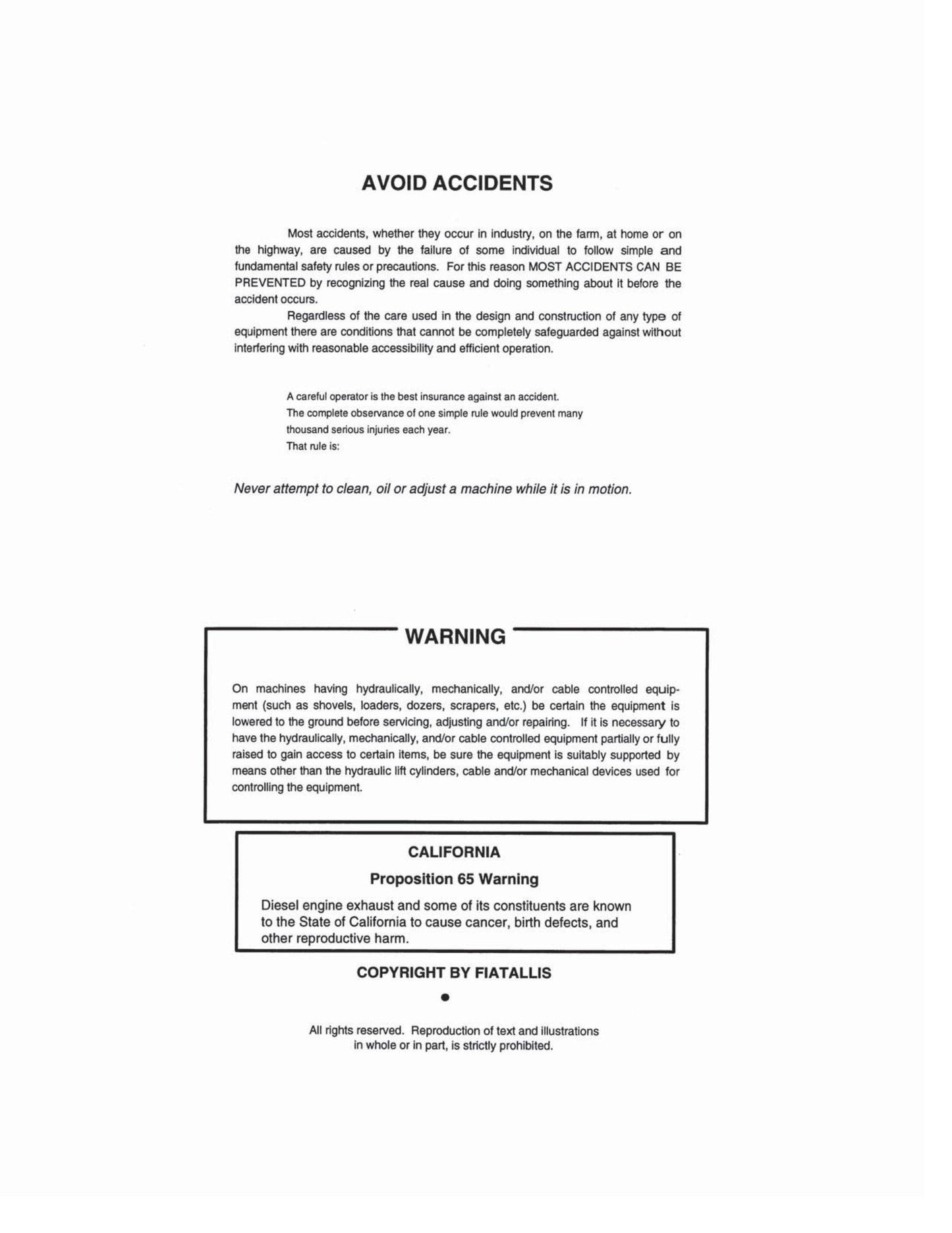 FIATALLIS 260-B 262-B 261-B 263-B Tractor Scraper Factory Workshop Service Manual 70691332