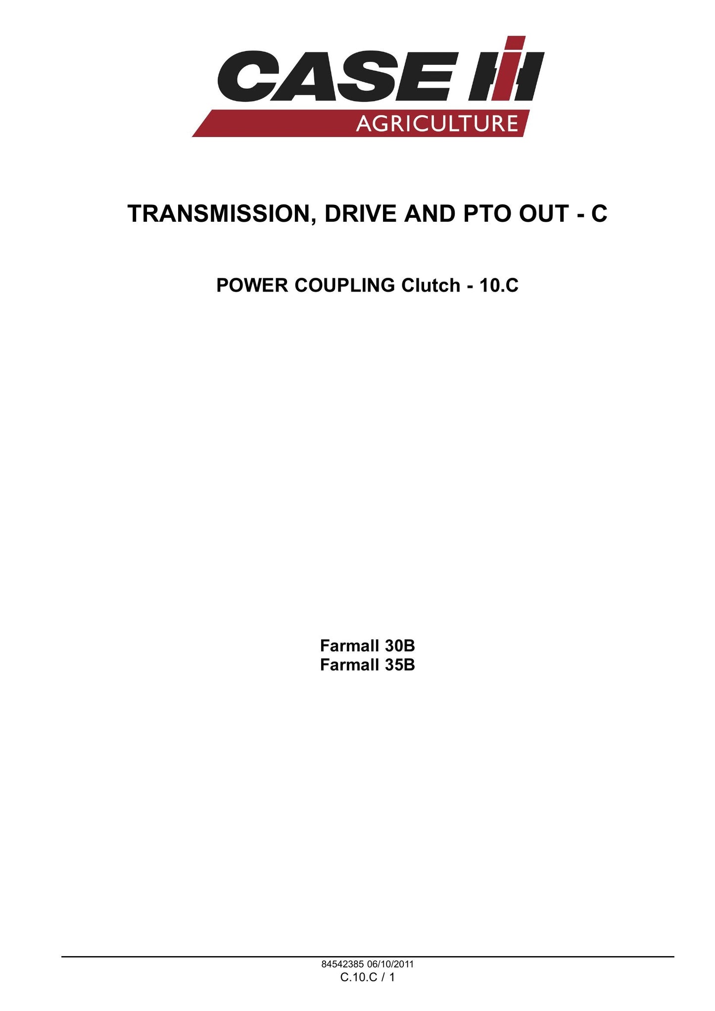 CASE Farmall 30B Farmall 35B Tractor Factory Workshop Service Manual 84559587