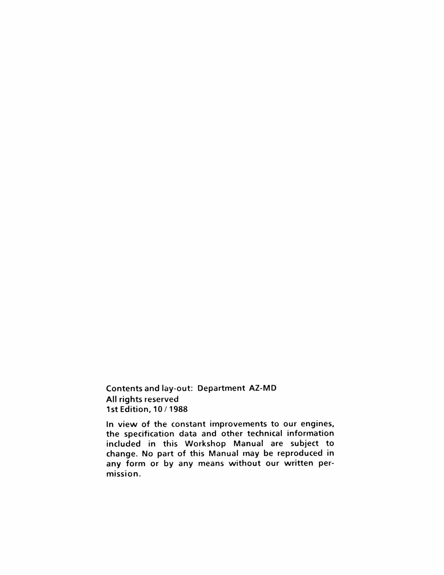 CASE B/FL 1011/T Engine Workshop Manual 291-1942