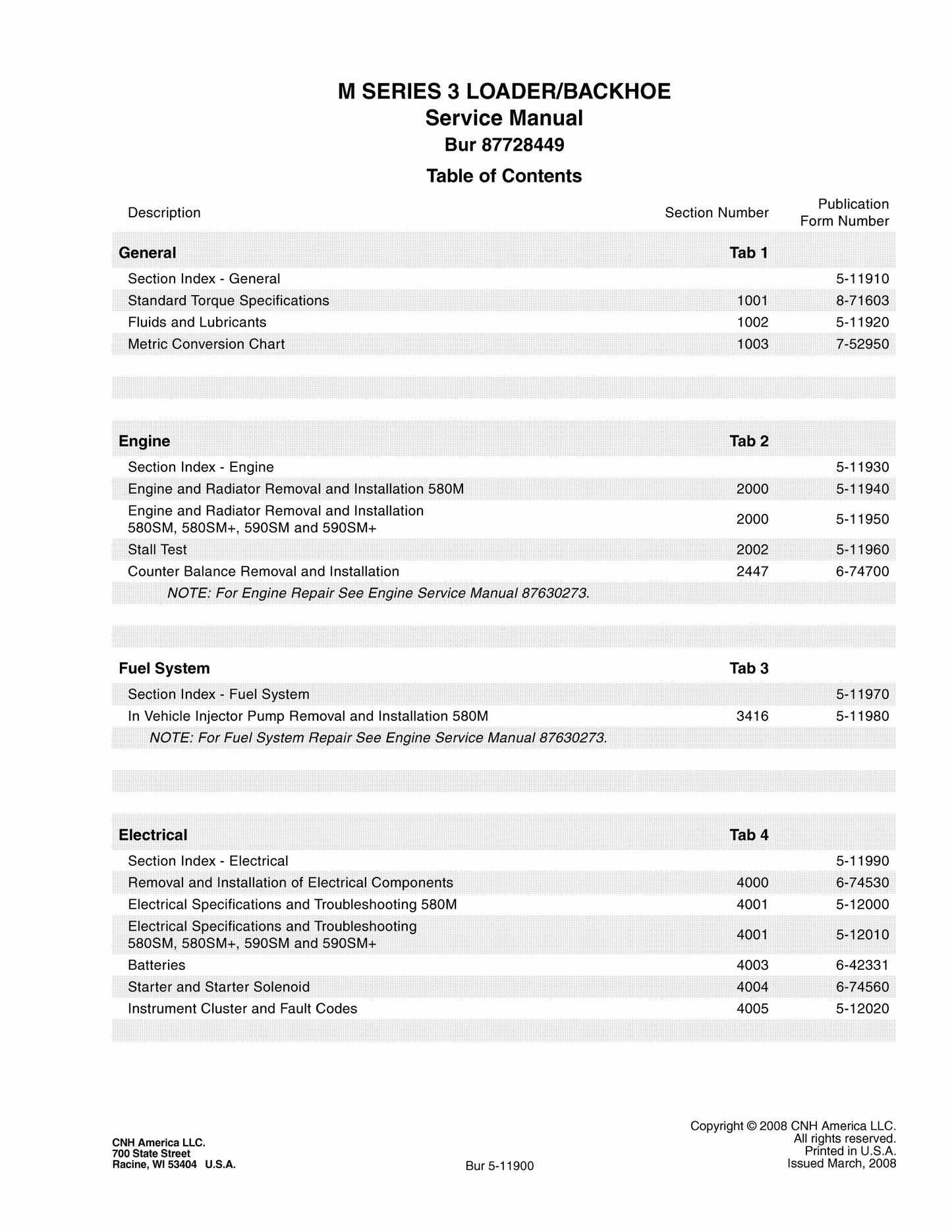 CASE 580M 580 SUPER M 580 SUPER M+ 590 SUPER M 590 SUPER M+ Series 3 Backhoe Loader Factory Workshop Service Manual 87728449