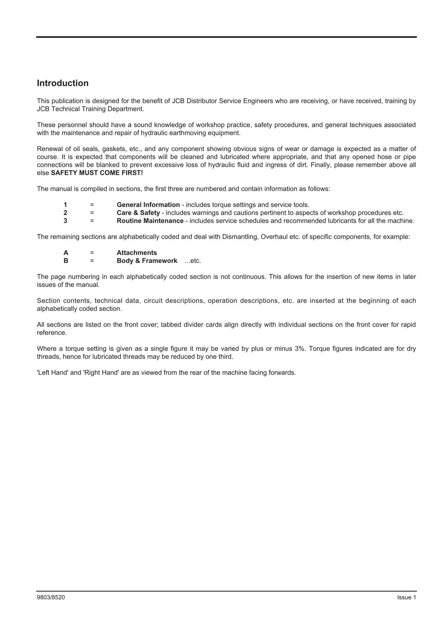 JCB 185 1105 Skid Steer Loader Factory Workshop Service Manual 9803/8520