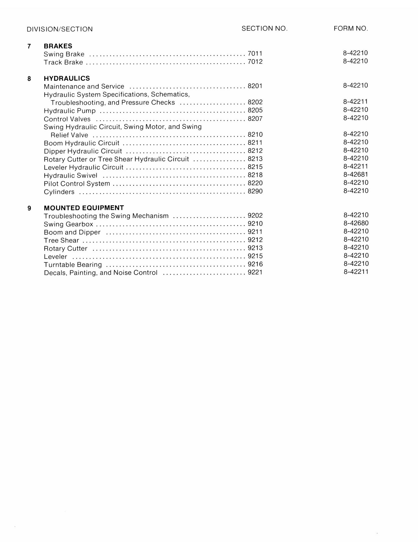 CASE 1187 1187B Feller Buncher Factory Workshop Service Manual 8-42210-R1