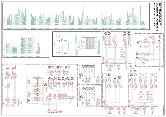 CASE CX160C Crawler Excavator Electrical Schematic 47360953NA