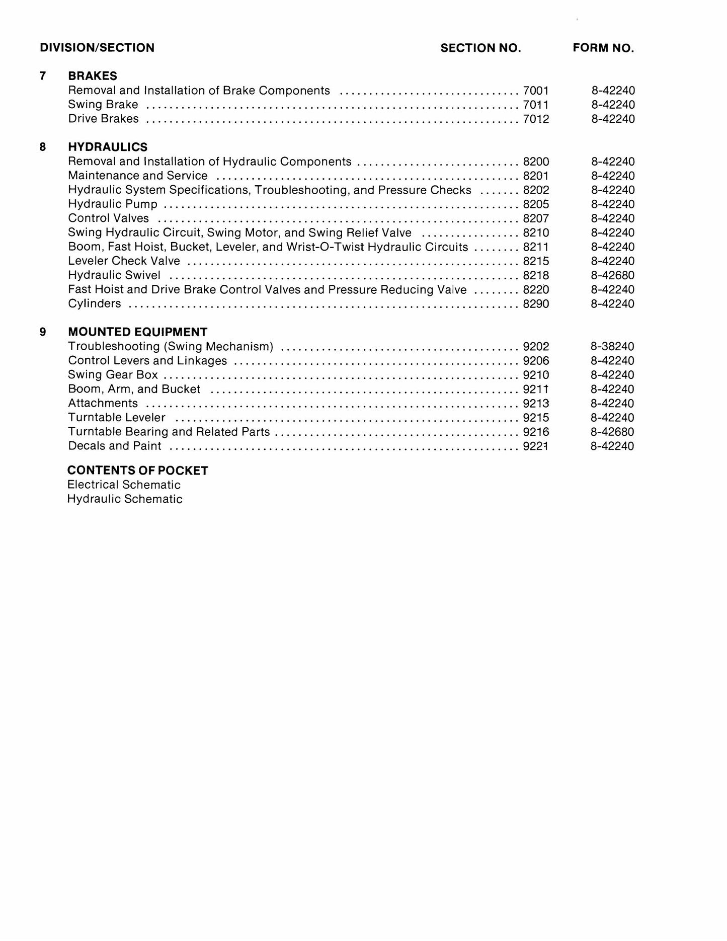 CASE 880D Crawler Excavator Factory Workshop Service Manual 8-42240
