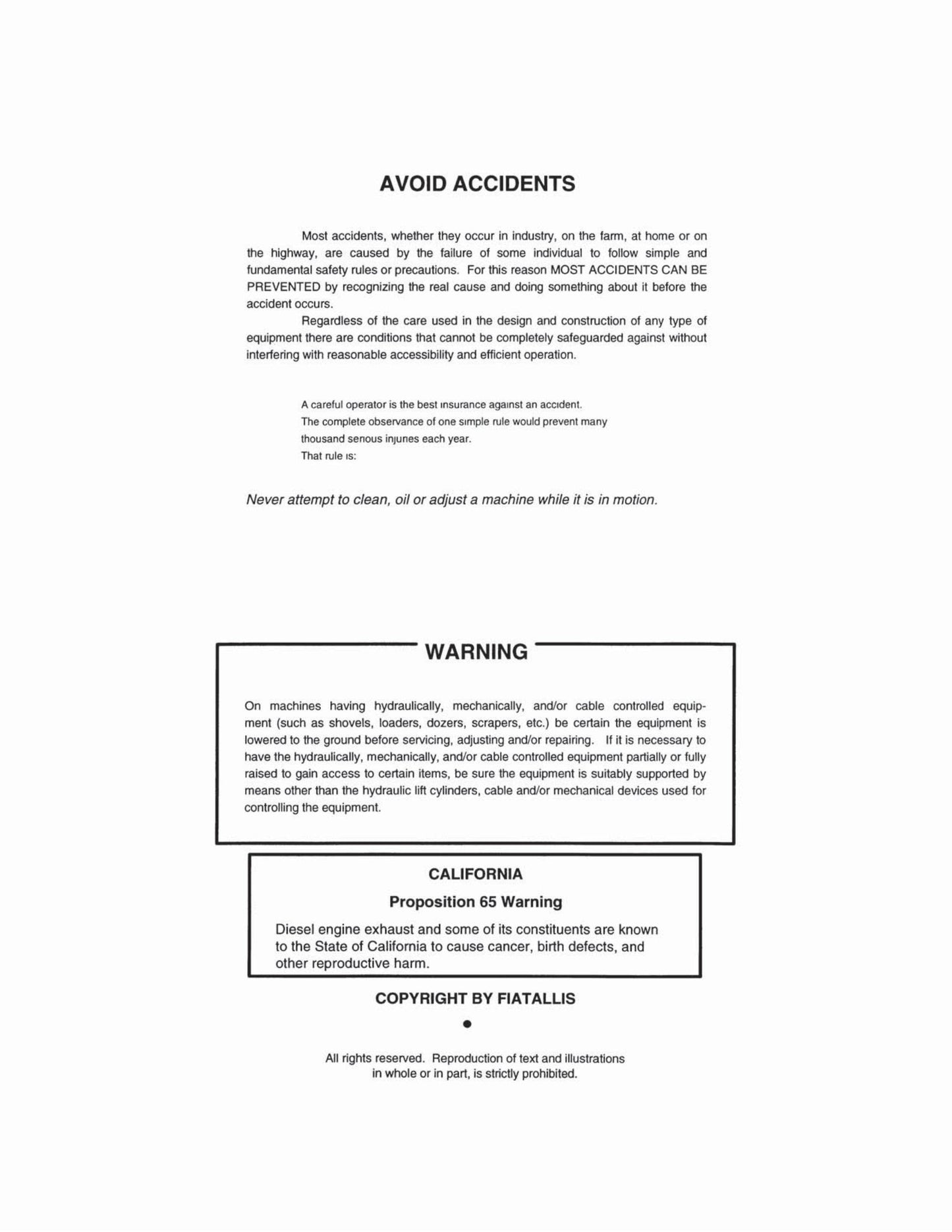 FIATALLIS FD 175 Crawler Tractor Factory Workshop Service Manual 604.06.572
