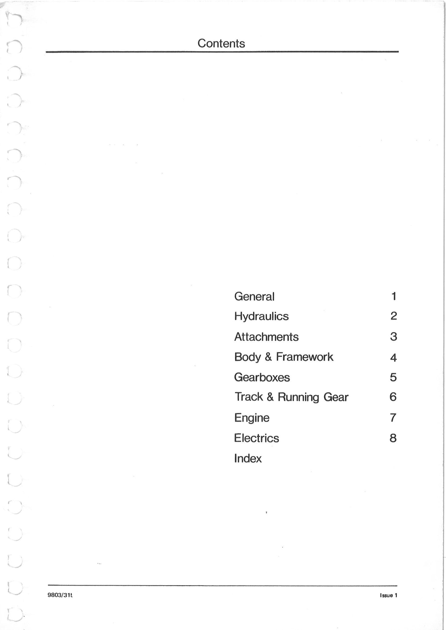 JCB 805 805B 806B 807B 808 Excavator Factory Workshop Service Manual 9803/3150