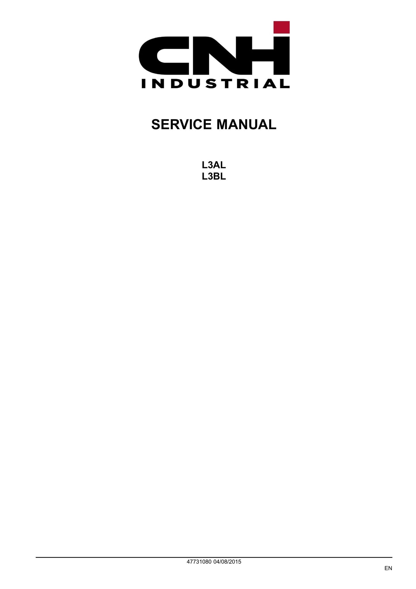 CASE L3AL L3BL Engine Factory Workshop Service Manual 47731080