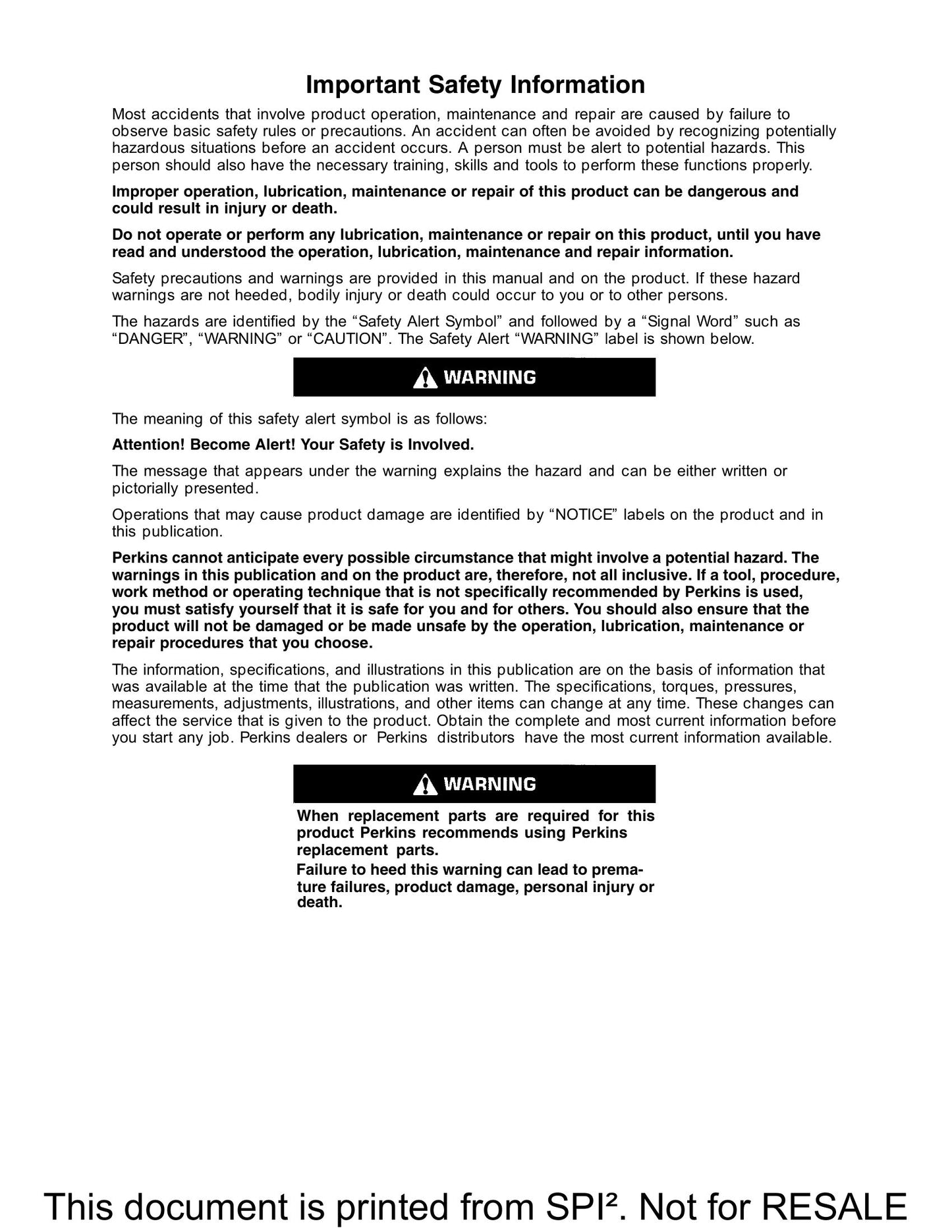 Perkins 402D-403D-404D Industrial Engine Operation and Factory Workshop Maintenance Manual SEBU8311-02