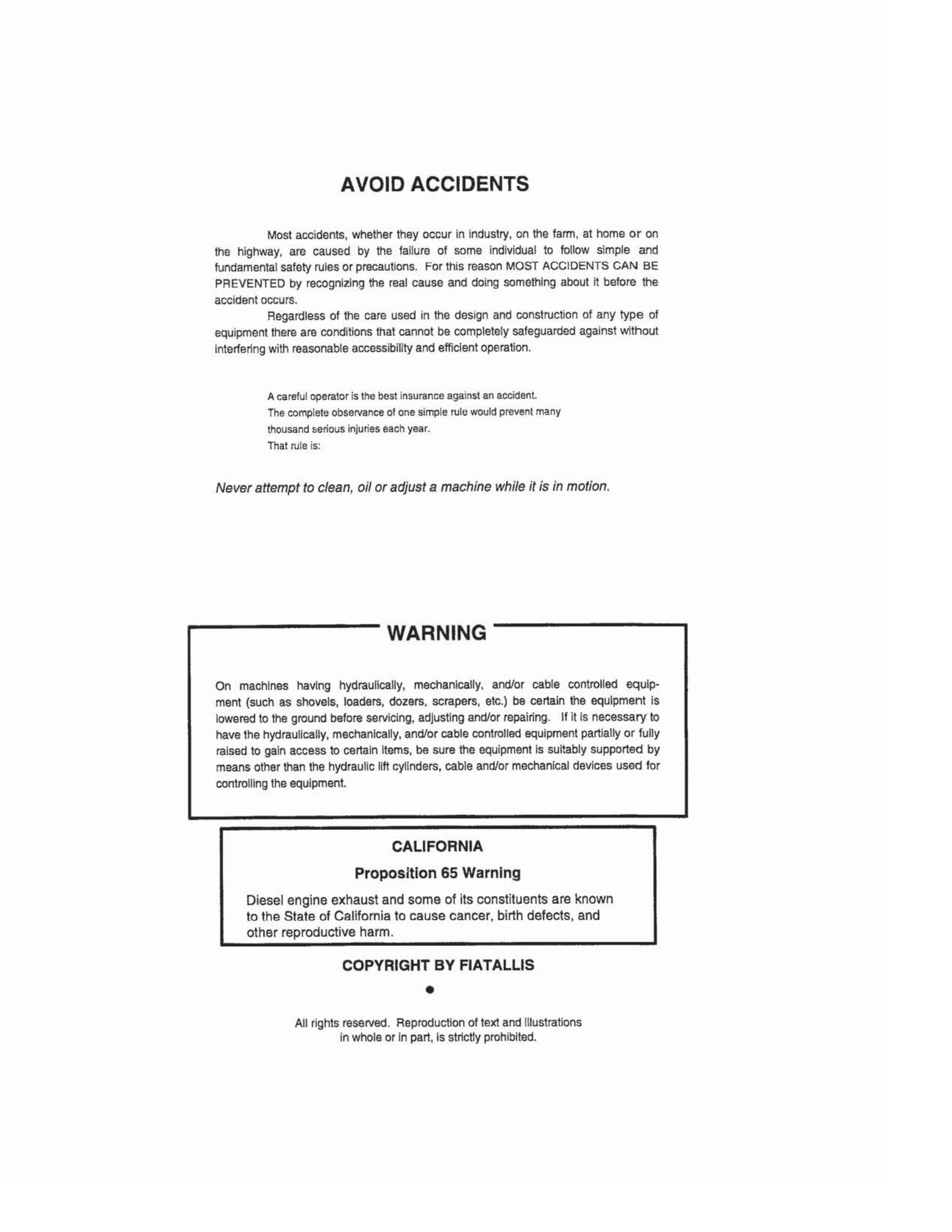 FIATALLIS 2800 2800 MK1 2900 2900 MK1 Engine Factory Workshop Service Manual 73110787