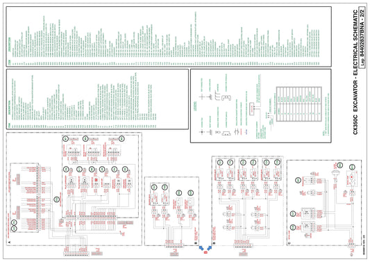 CASE CX350C Crawler Excavator Electrical Schematic 84402837BNA