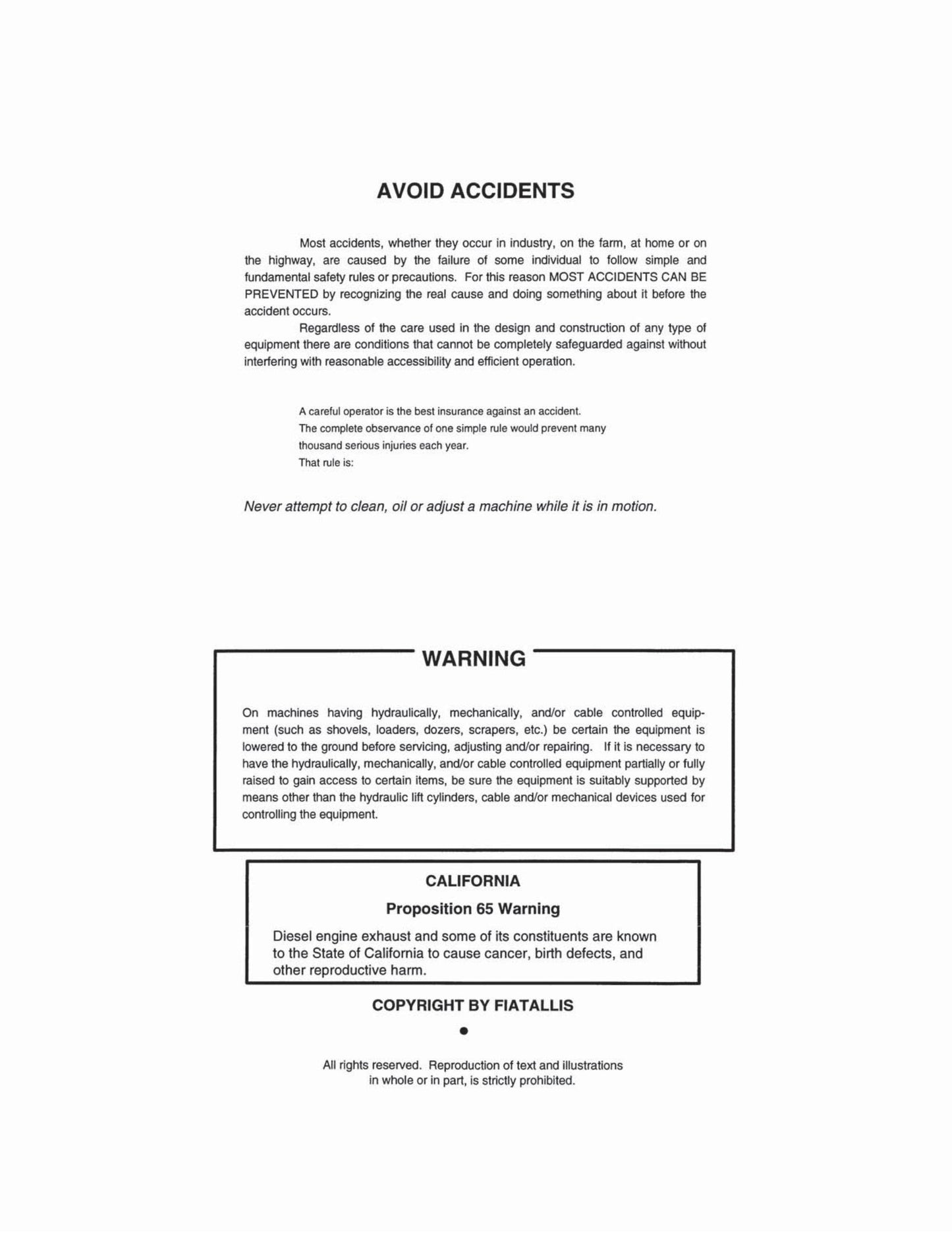 FIATALLIS FD7 Crawler Tractor Factory Workshop Service Manual Hydraulics