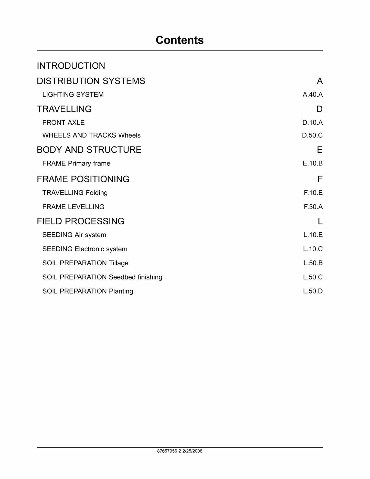 New Holland SD550 Air Drill Factory Workshop Repair Manual 87657956