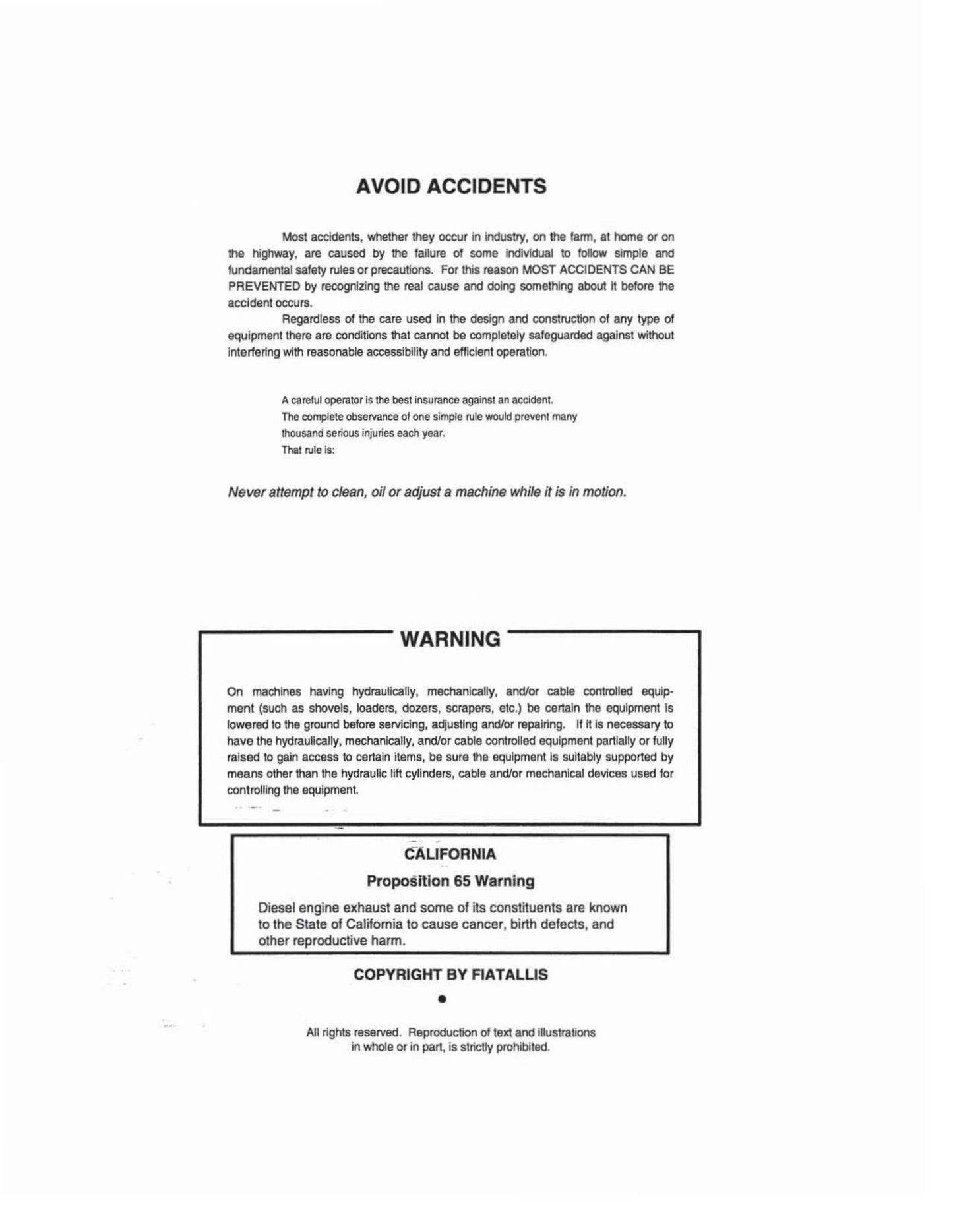 FIATALLIS 21-C Crawler Tractor Factory Workshop Service Manual 73121700