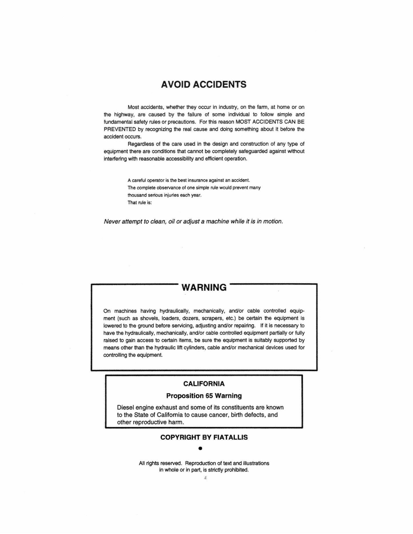 FIAT-ALLIS FL20 Crawler Loader Factory Workshop Service Manual 60406241