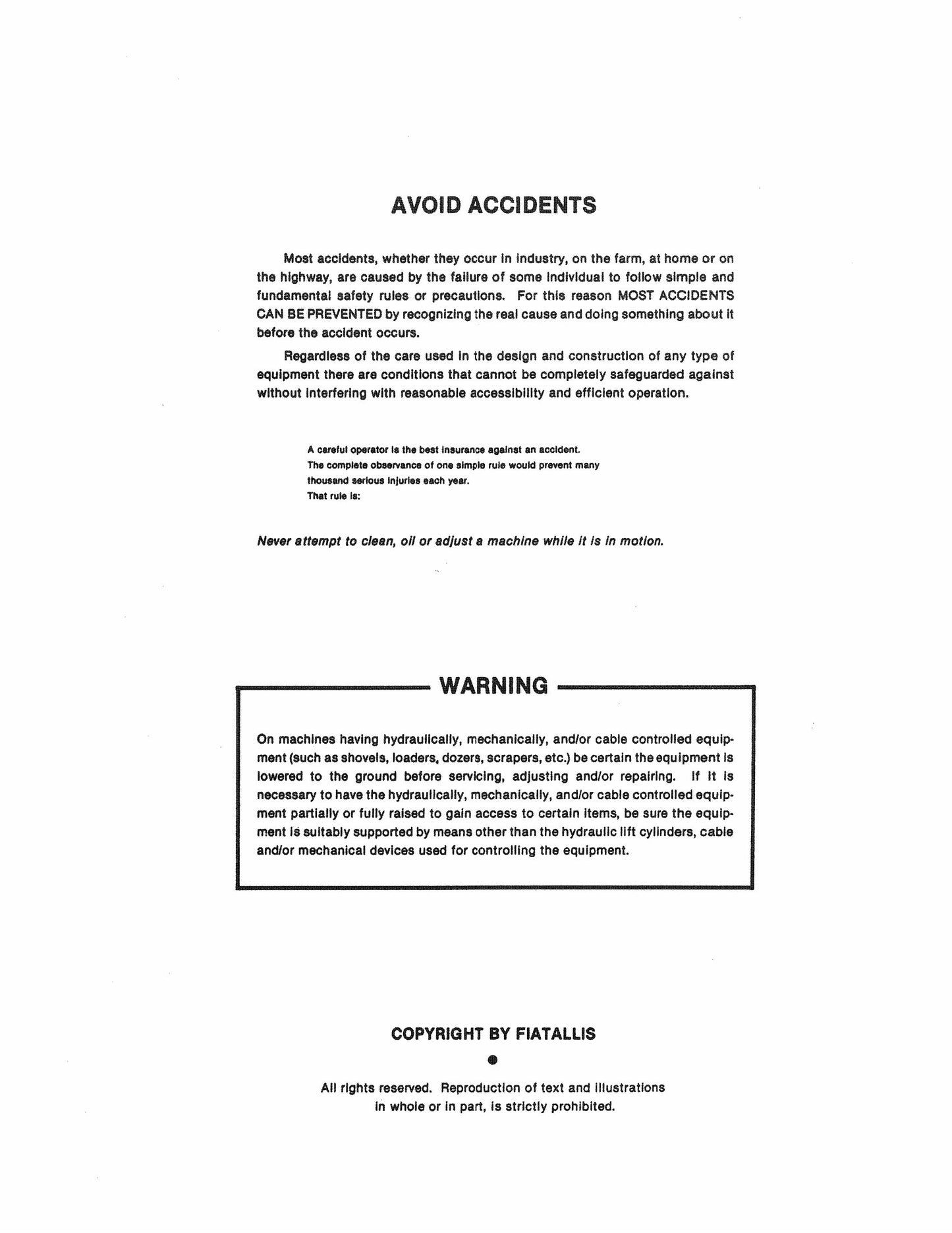 FIATALLIS HD-6 HD-11 7G Crawler Tractor Crawler Loader Factory Workshop Service Manual 70690347