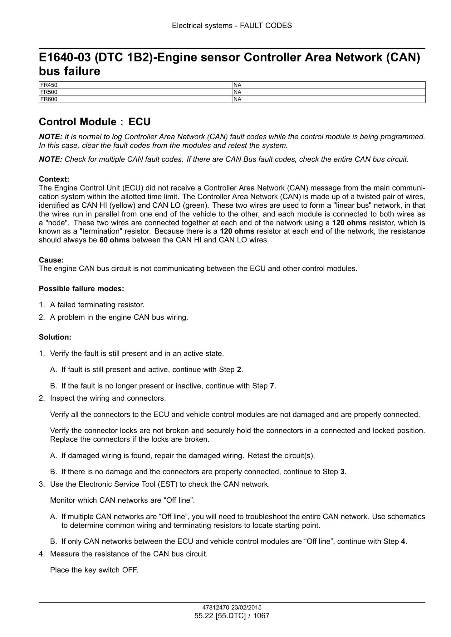 New Holland FR450 FR500 FR600 FR700 FR850 Forage Harvester Factory Workshop Service Manual 47849552