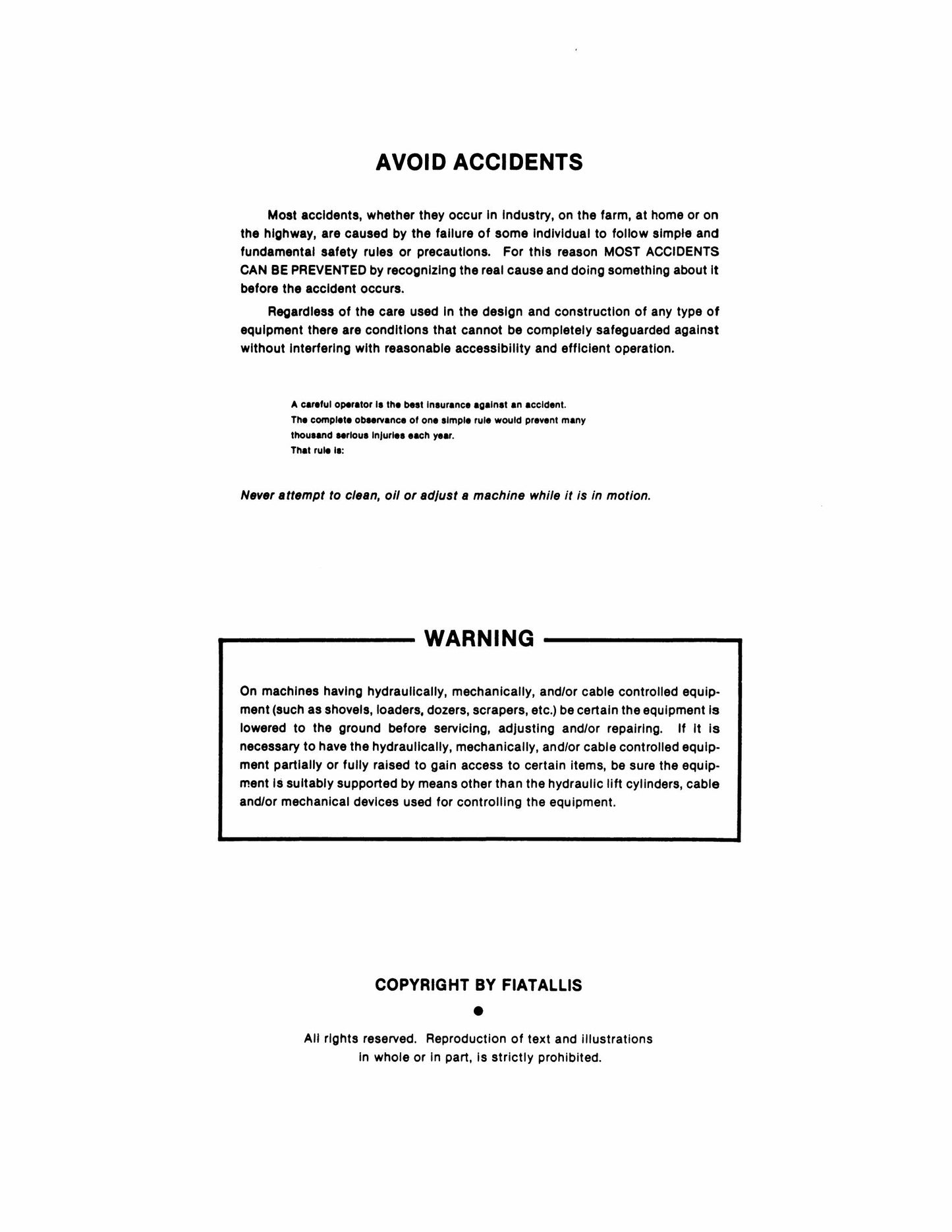 Fiat Allis FP60 Pipelayer Service Specifications Manual 604.06.271