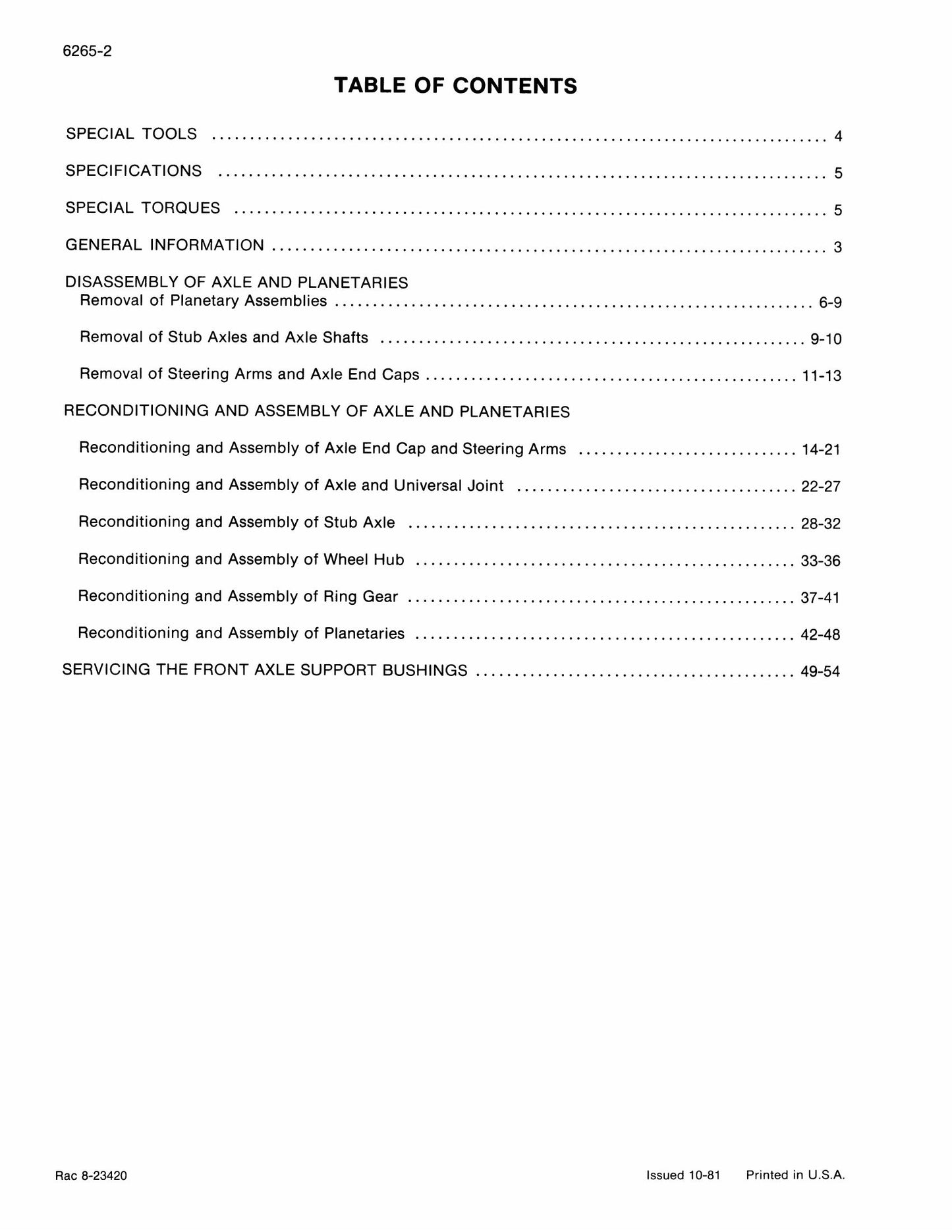 CASE Various Backhoe Loader Factory Workshop Service Manual Rac 8-23420