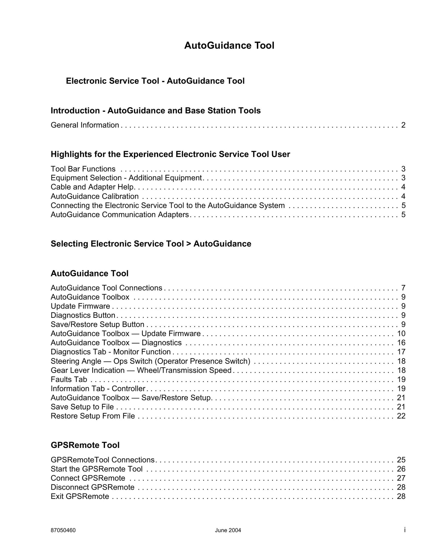 New Holland AutoGuidance Tool User’s Guide 87050460