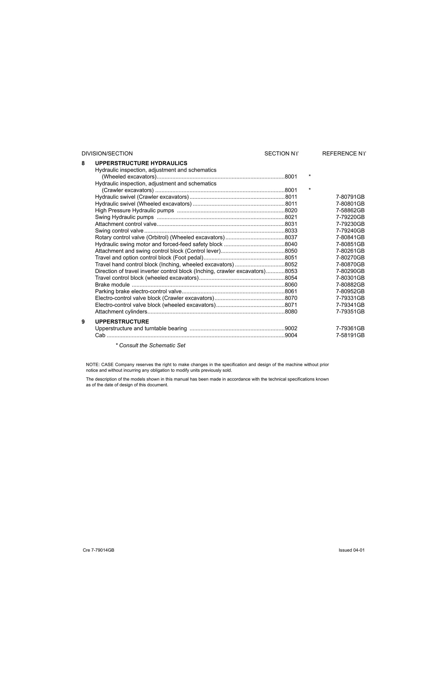 CASE 1188 Hydraulic Crawler Excavator Factory Workshop Service Manual Cre-7-9014GB