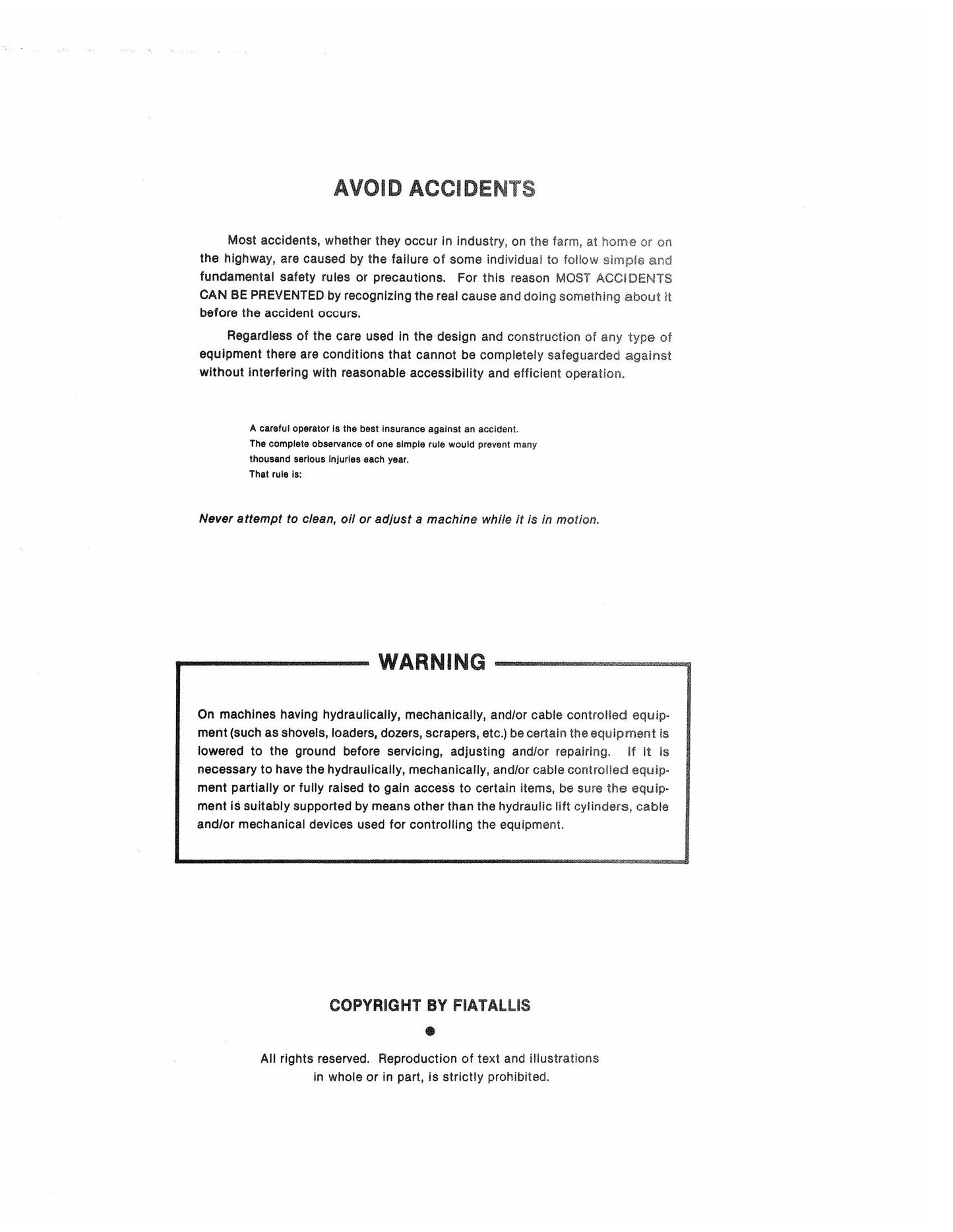 FIAT-ALLIS 16-B Crawler Tractor Factory Workshop Service Manual 70677228