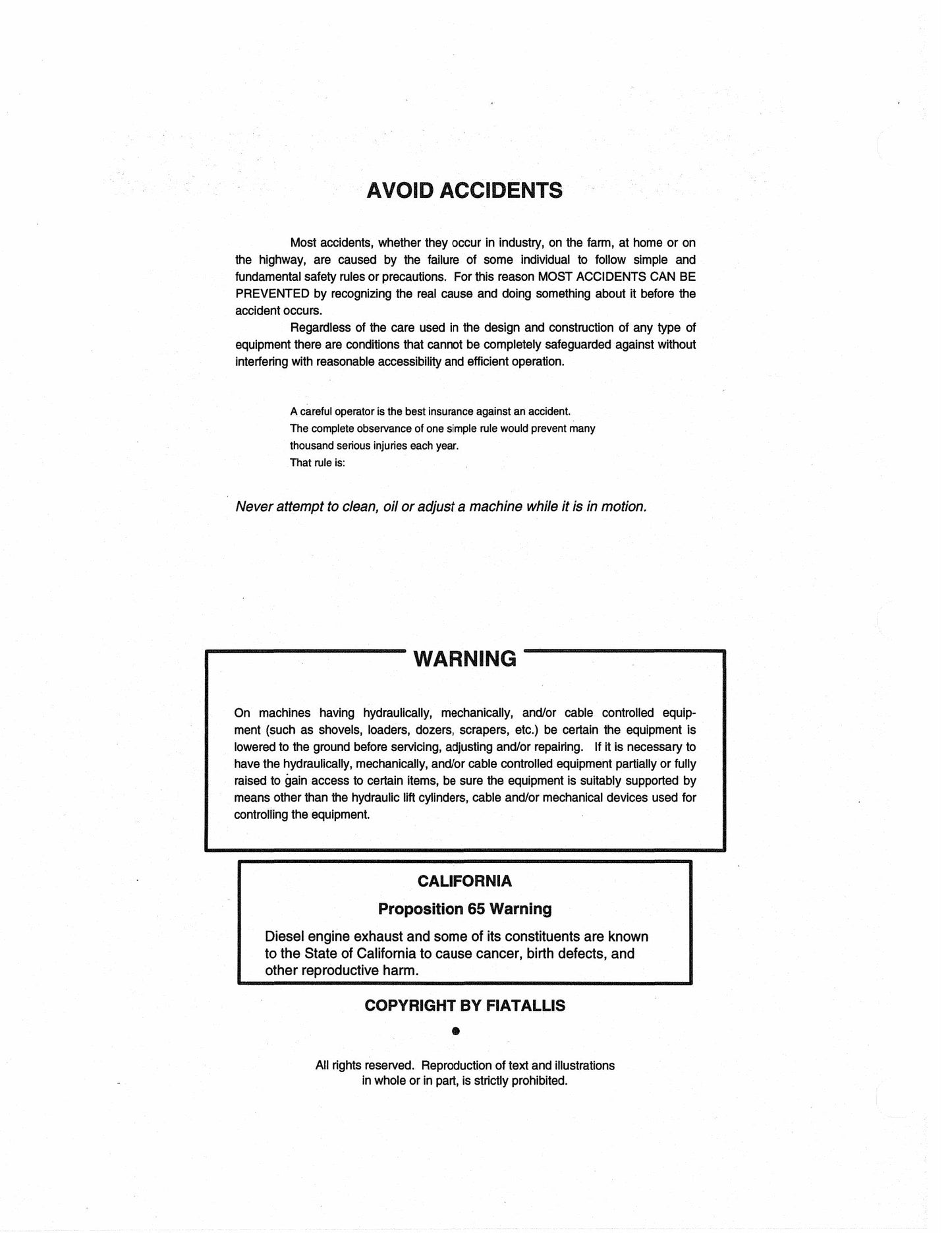FIATALLIS 260-A 260E-A 260-B 261-B 262-B 263-B 460-C Tractor Scraper Factory Workshop Service Manual 70689739
