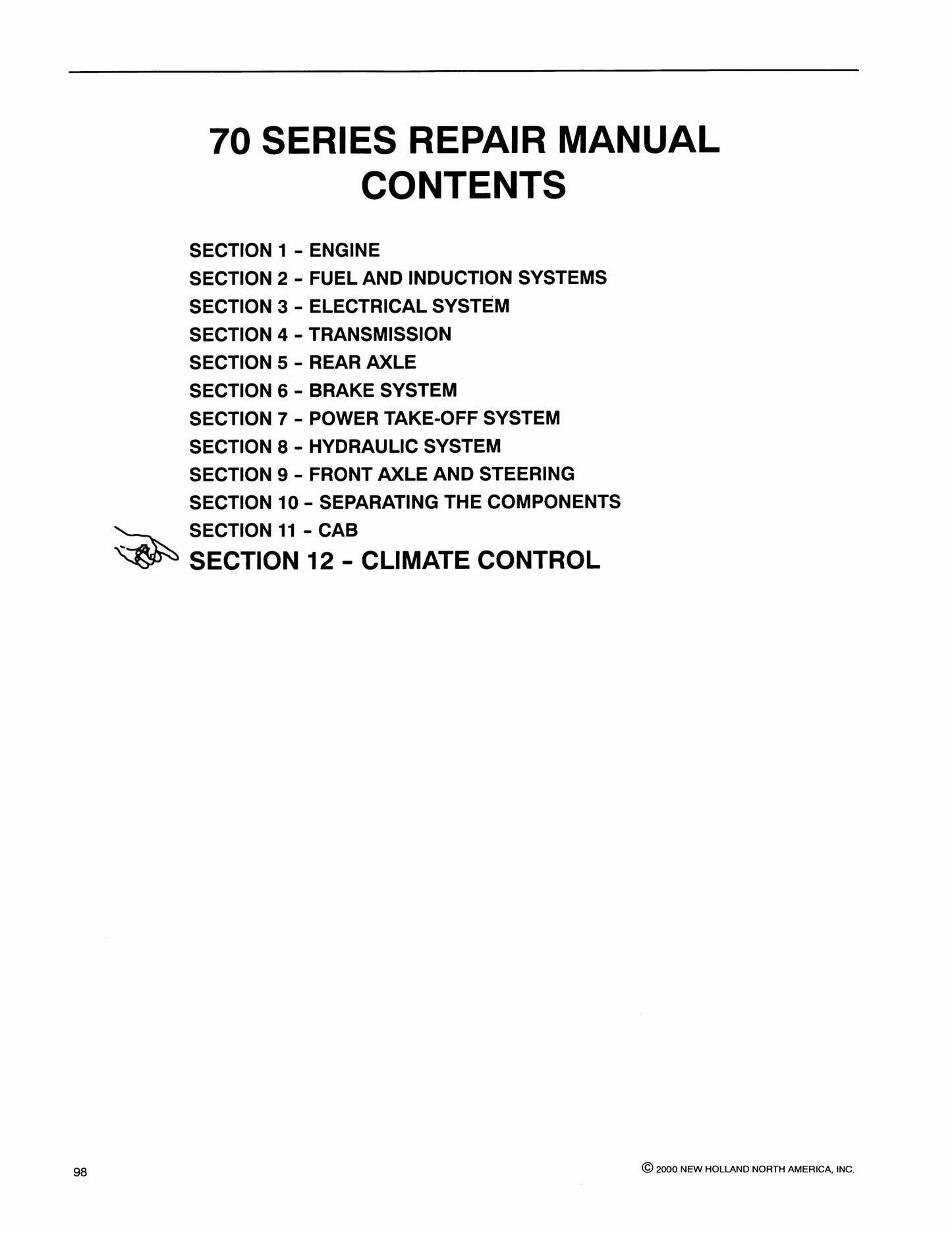 New Holland 8670 8770 8870 8970 Tractor Factory Workshop Repair Manual