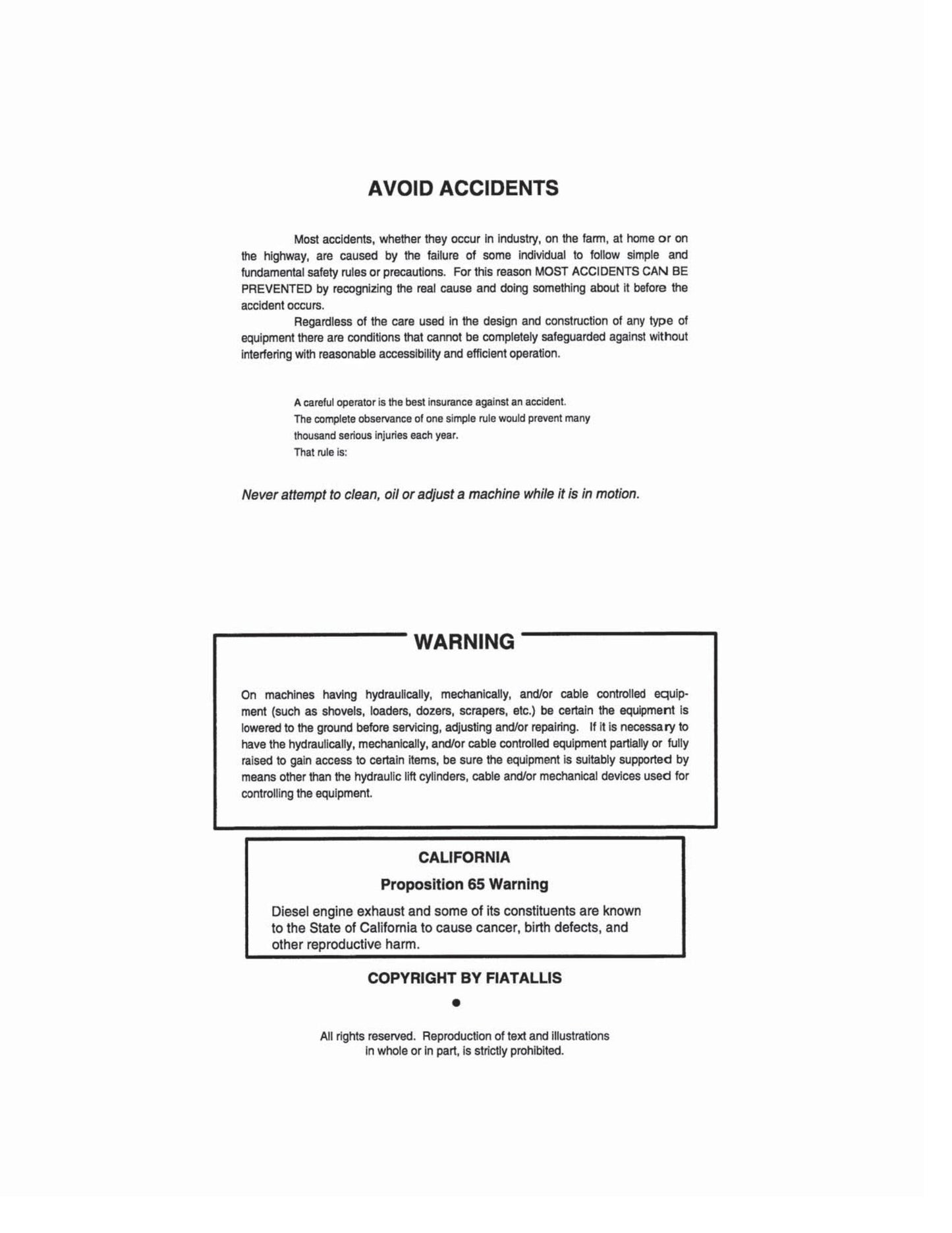 FIATALLIS 65 Motor Grader Factory Workshop Service Manual 70683873