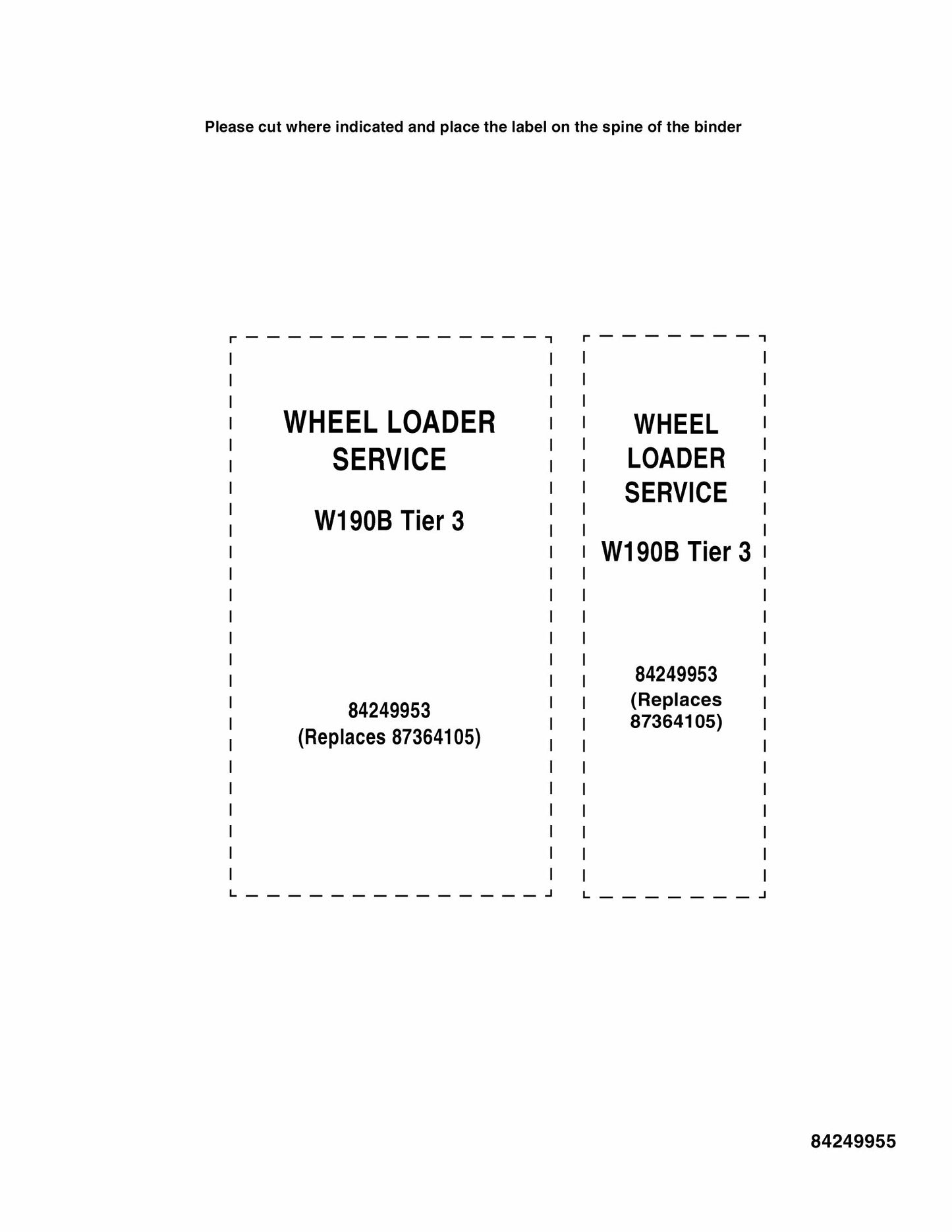NEW HOLLAND W190B Wheel Loader Factory Workshop Service Manual 842499253