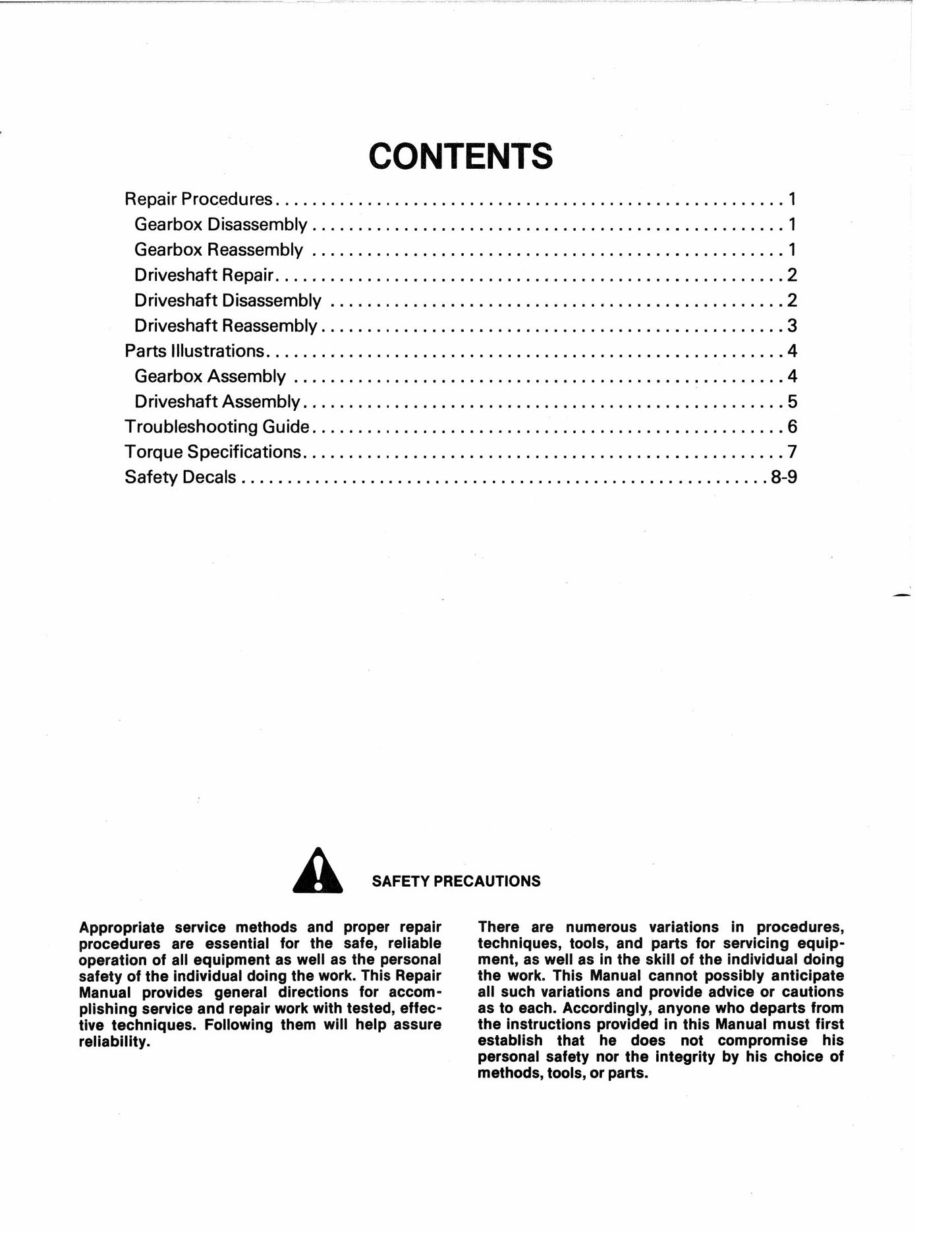 FORD Series 905 Post Hole Diggers Factory Workshop Repair Manual 42090511