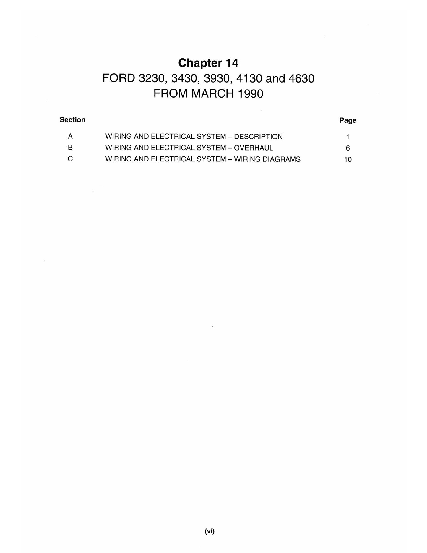 New Holland 3230 3430 3930 4130 4630 8210 Tractor Factory Workshop Service Manual
