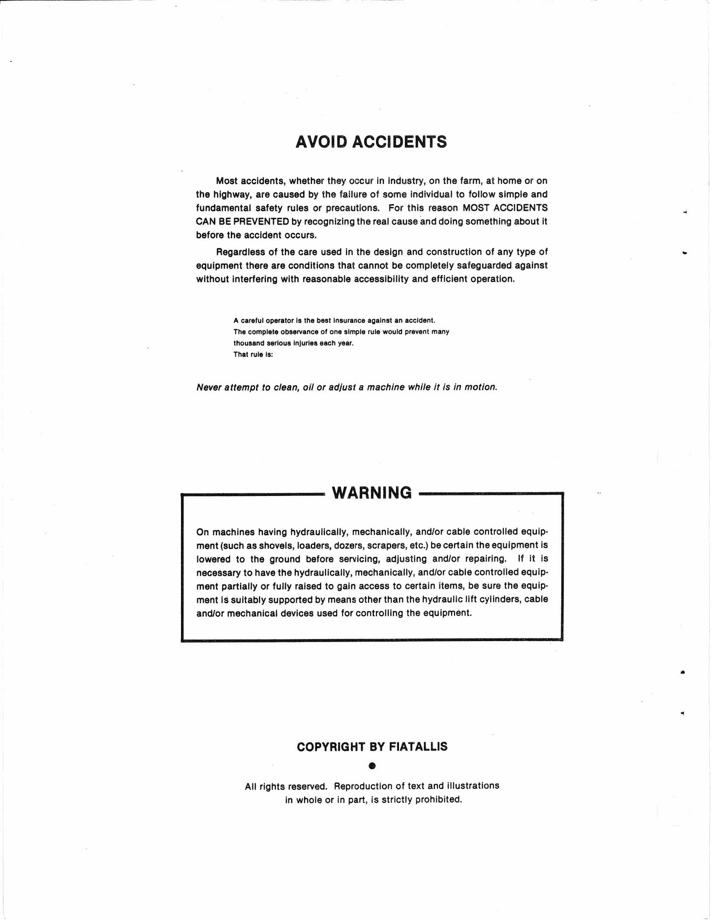 FIATALLIS FR35 Wheel Loader Service Information Manual 73148882