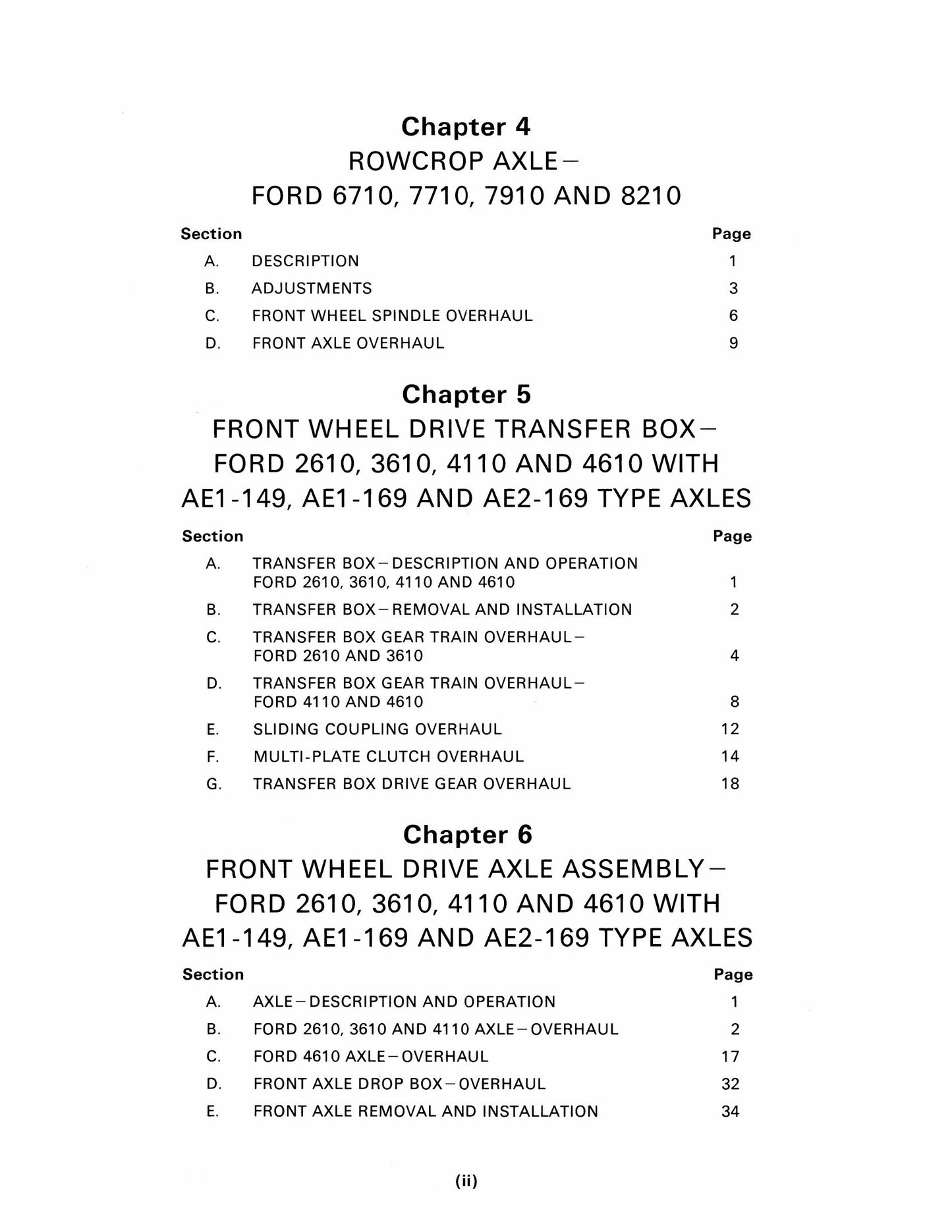 Ford 2610 3610 4110 4610 5610 6610 6710 7610 7710 7910 8210 Tractor Factory Workshop Service Manual