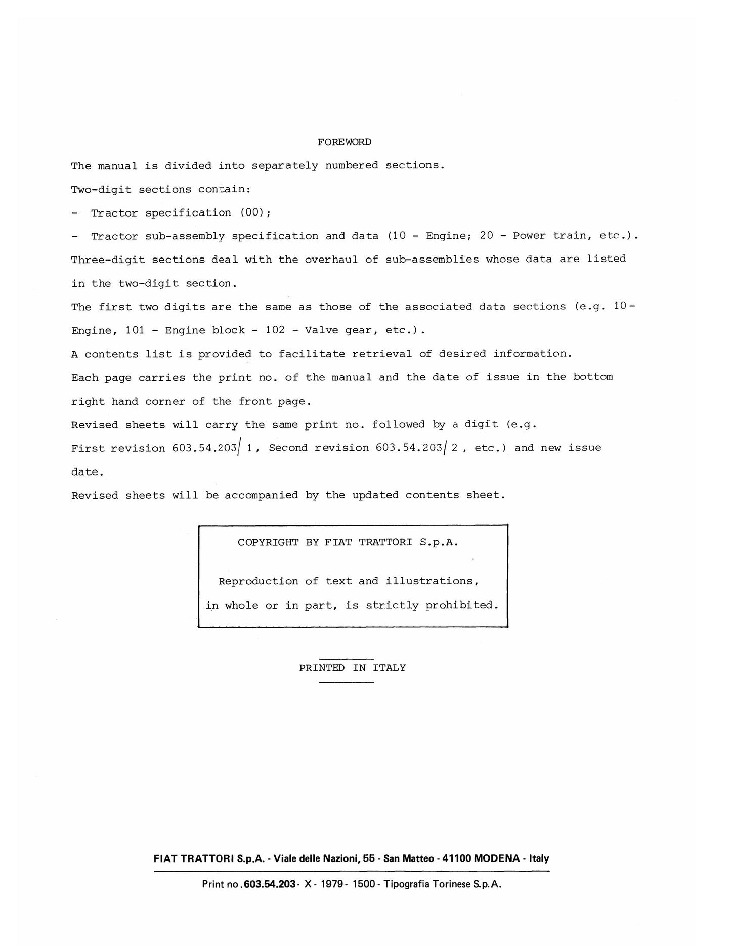 Fiat 450 450 DT 450 Special Tractor Workshop Manual