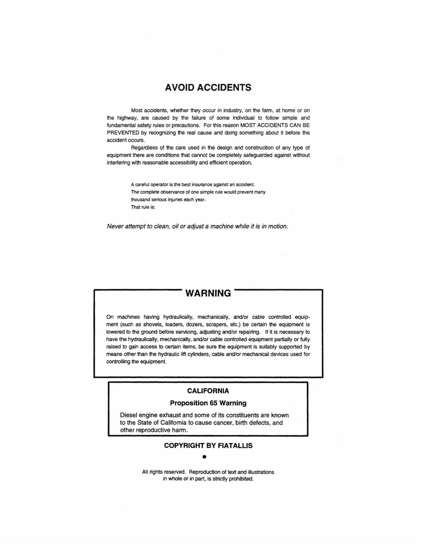 FIATALLIS FL20 Crawler Loader Factory Workshop Service Manual Form 604.06.315