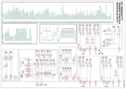 CASE CX145C SR Crawler Excavator Electrical Schematic 47363429NA