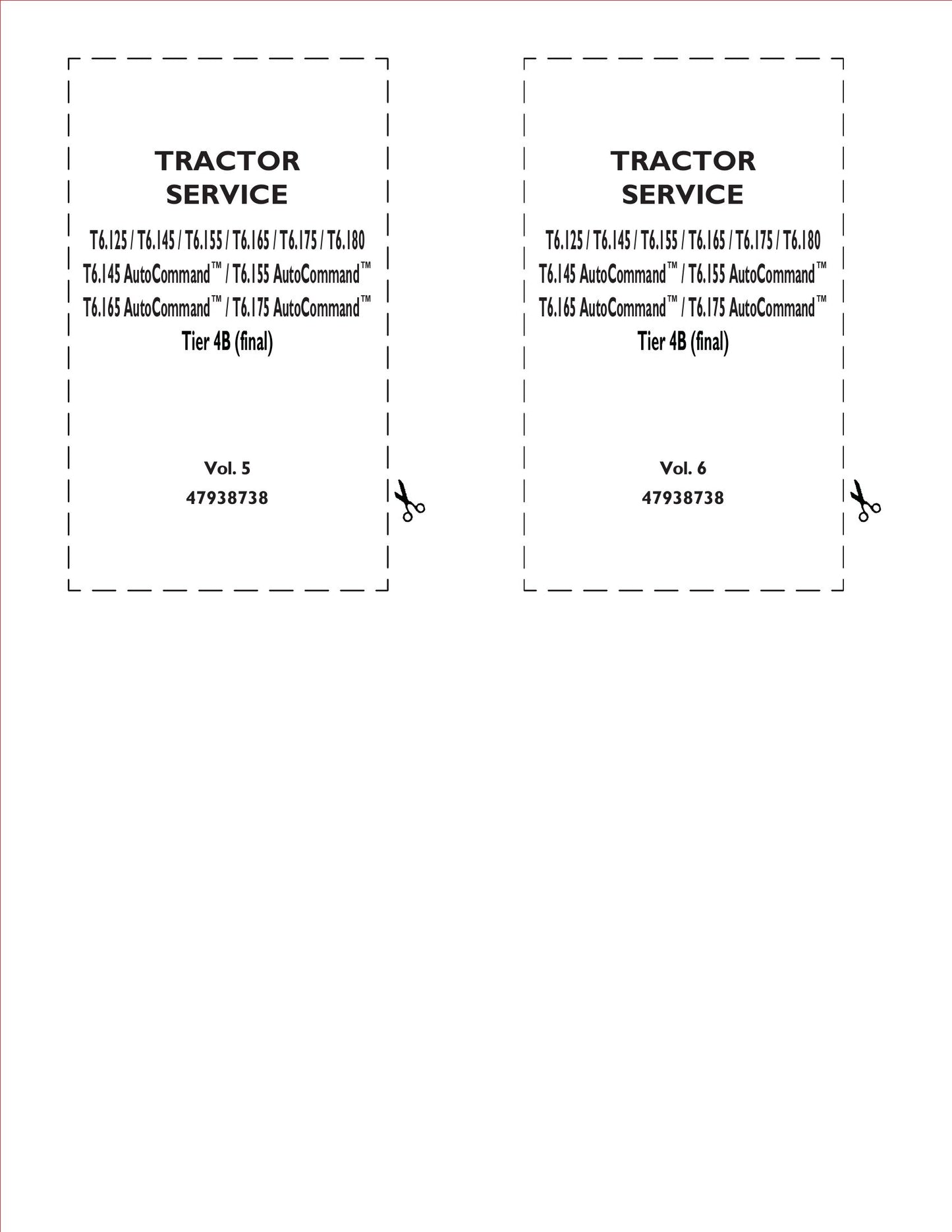 New Holland T6.125 T6.145 T6.155 T6.165 T6.175 T6.180 T6.145 AutoCommand T6.155 AutoCommand T6.165 AutoCommand T6.175 AutoCommand Tractor Factory Workshop Service Manual 47951296