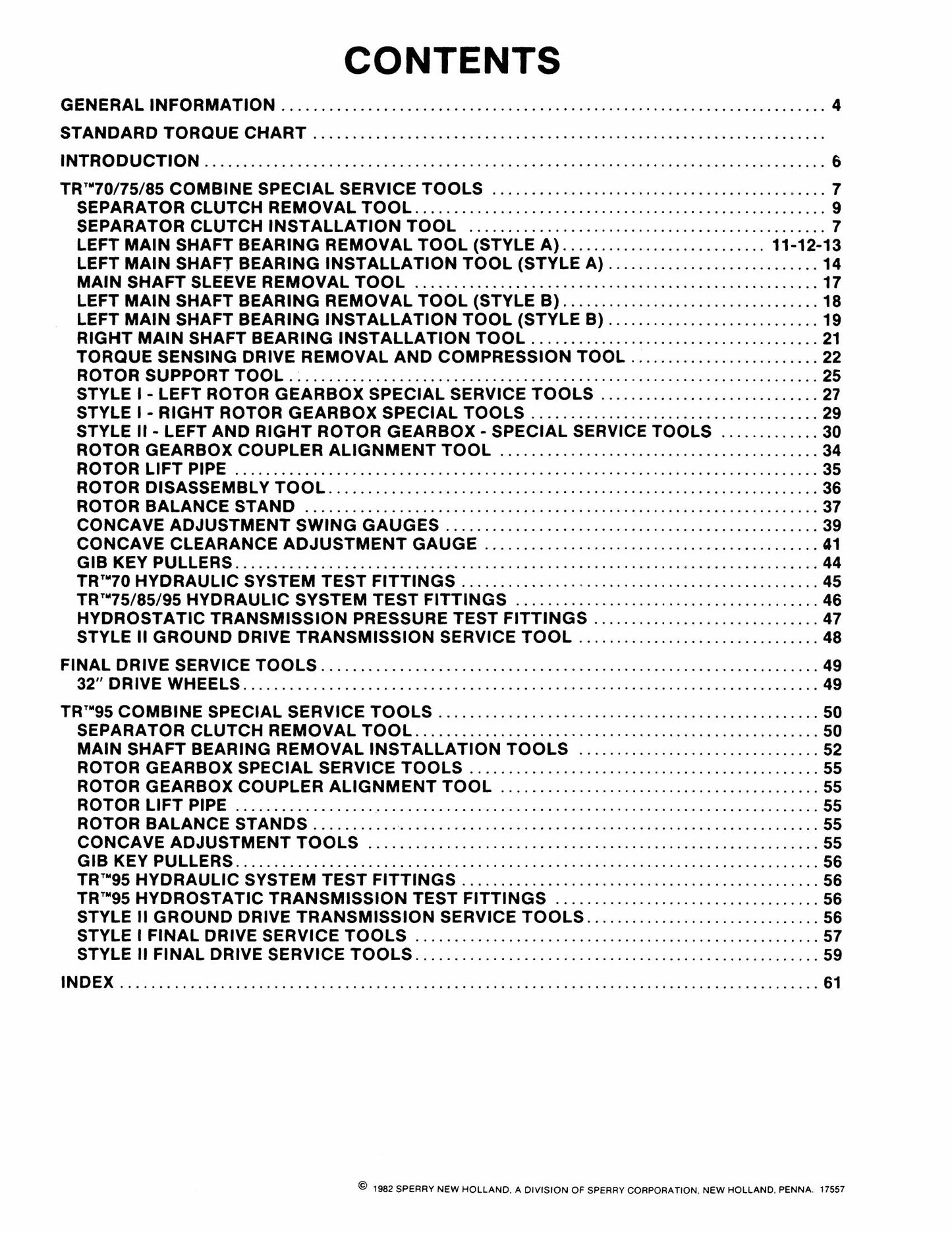 New Holland TR70 TR75 TR85 TR95 Combine Factory Workshop Service Manual