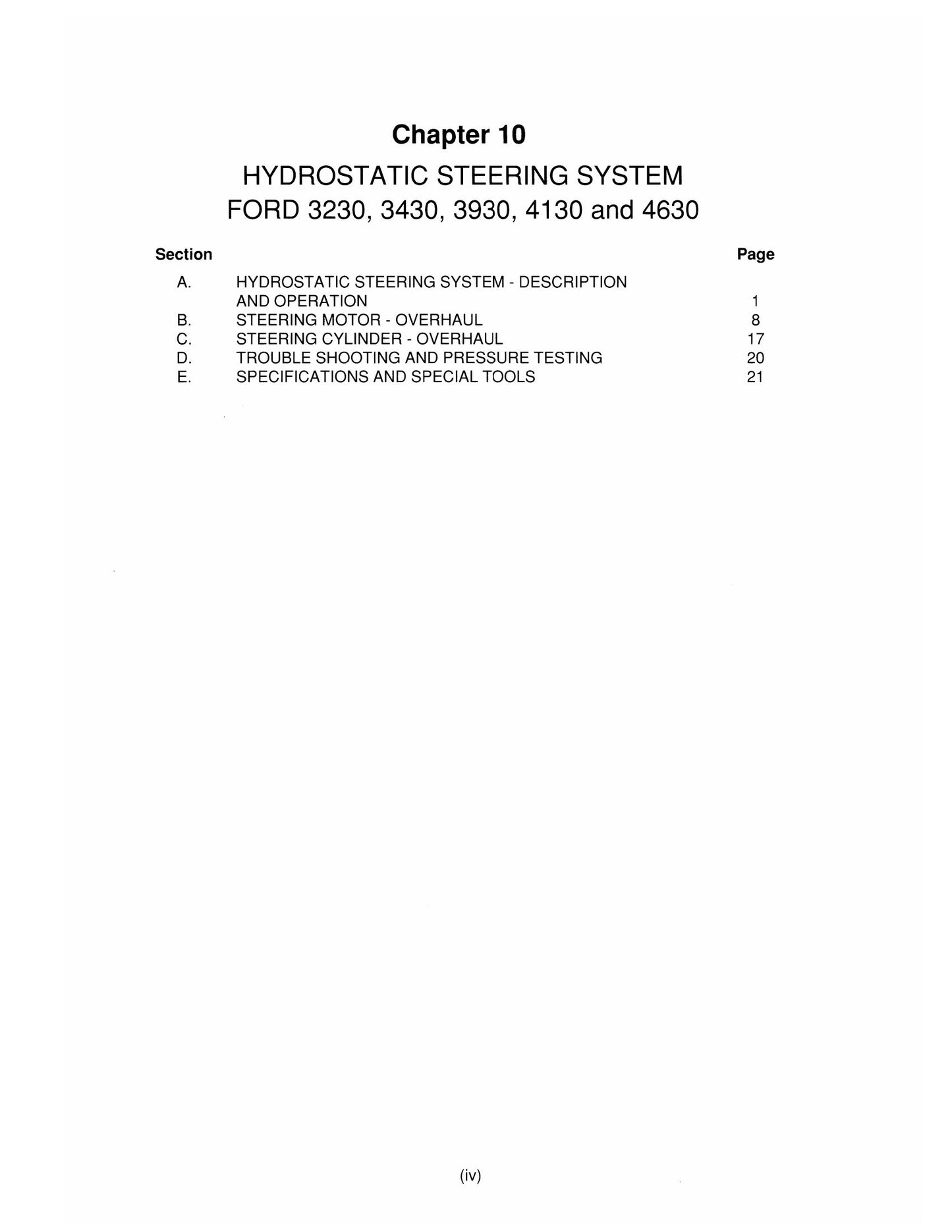 New Holland 2910 3910 4110 3230 3430 3930 4130 4630 5610 6610 7610 Tractor Factory Workshop Service Manual
